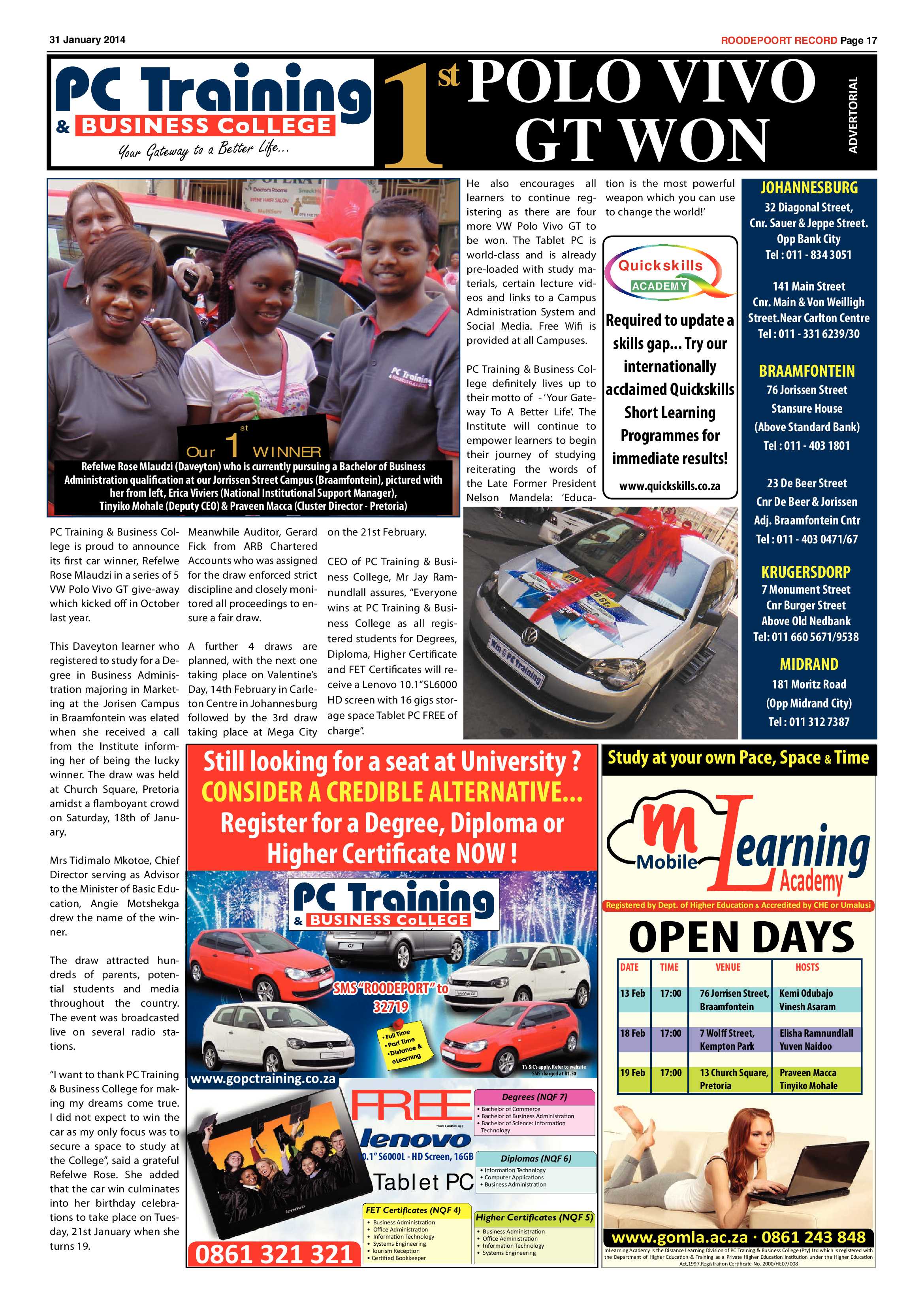 Roodepoort Record 31 January 2014 page 17