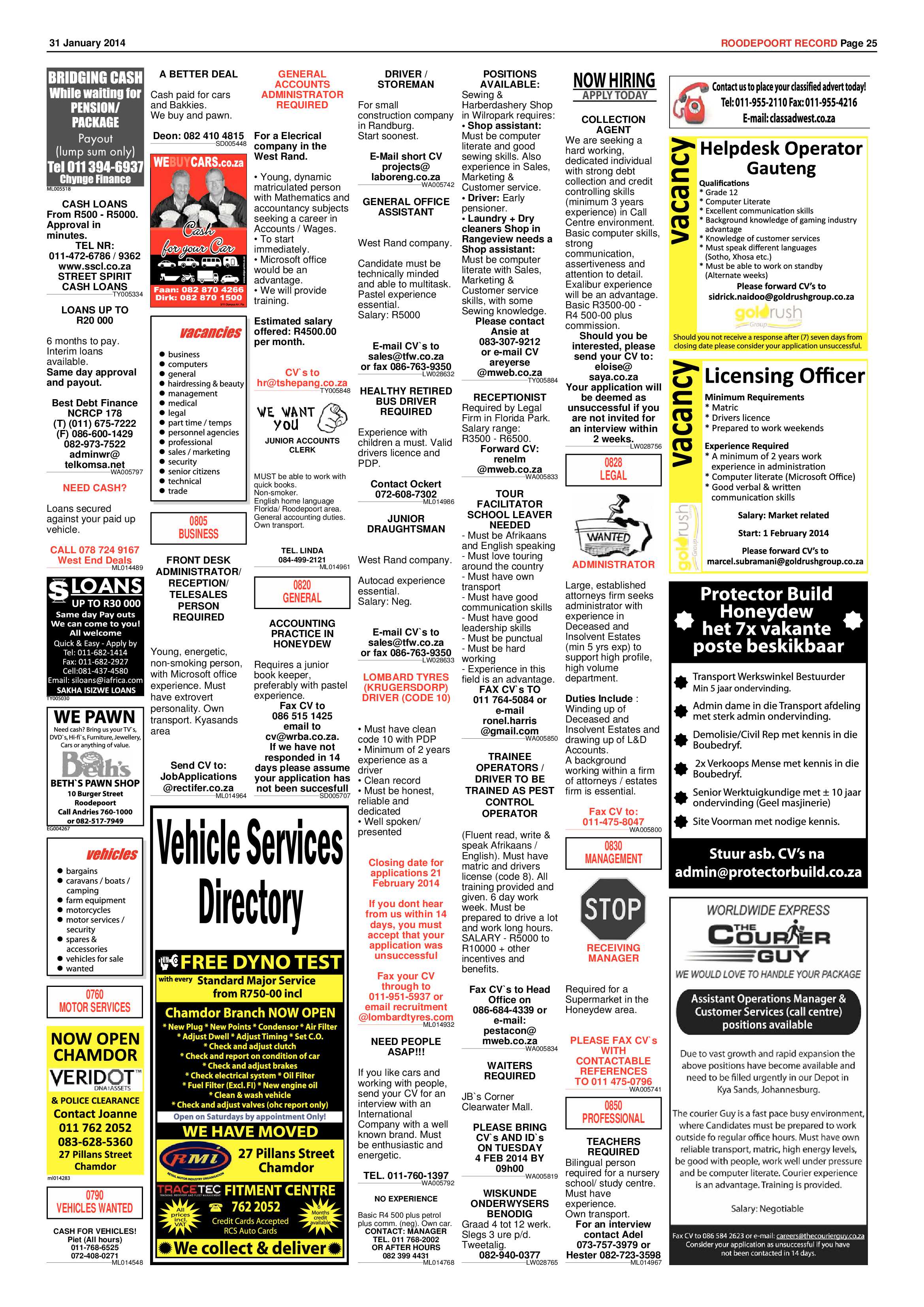 Roodepoort Record 31 January 2014 page 25