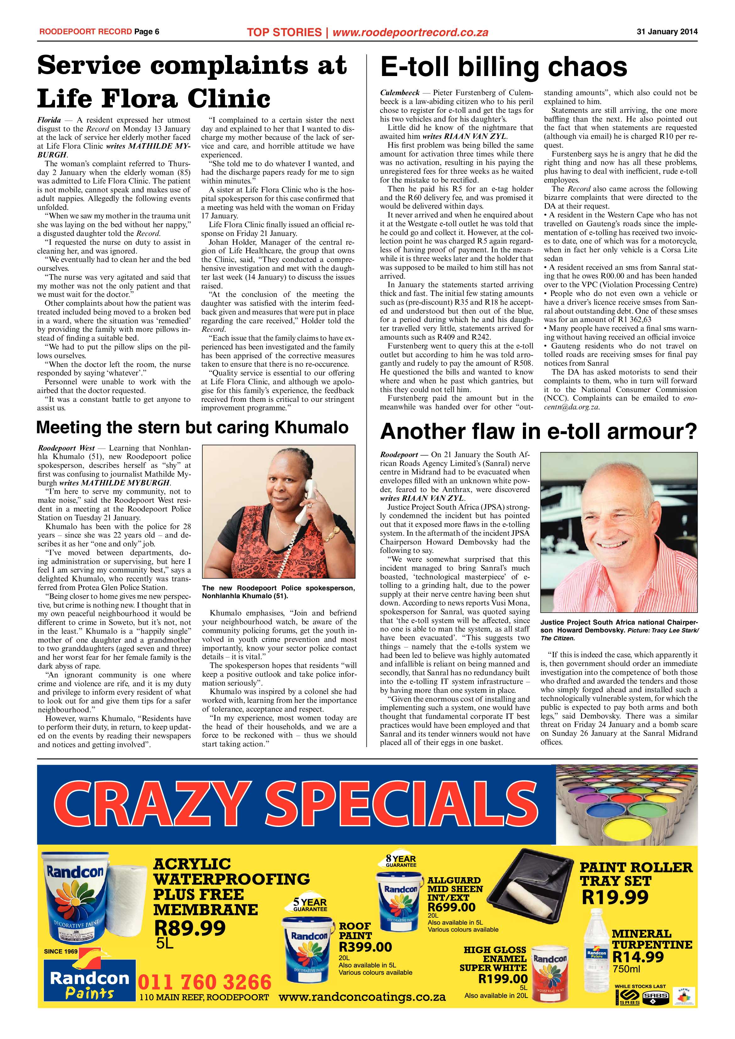 Roodepoort Record 31 January 2014 page 6