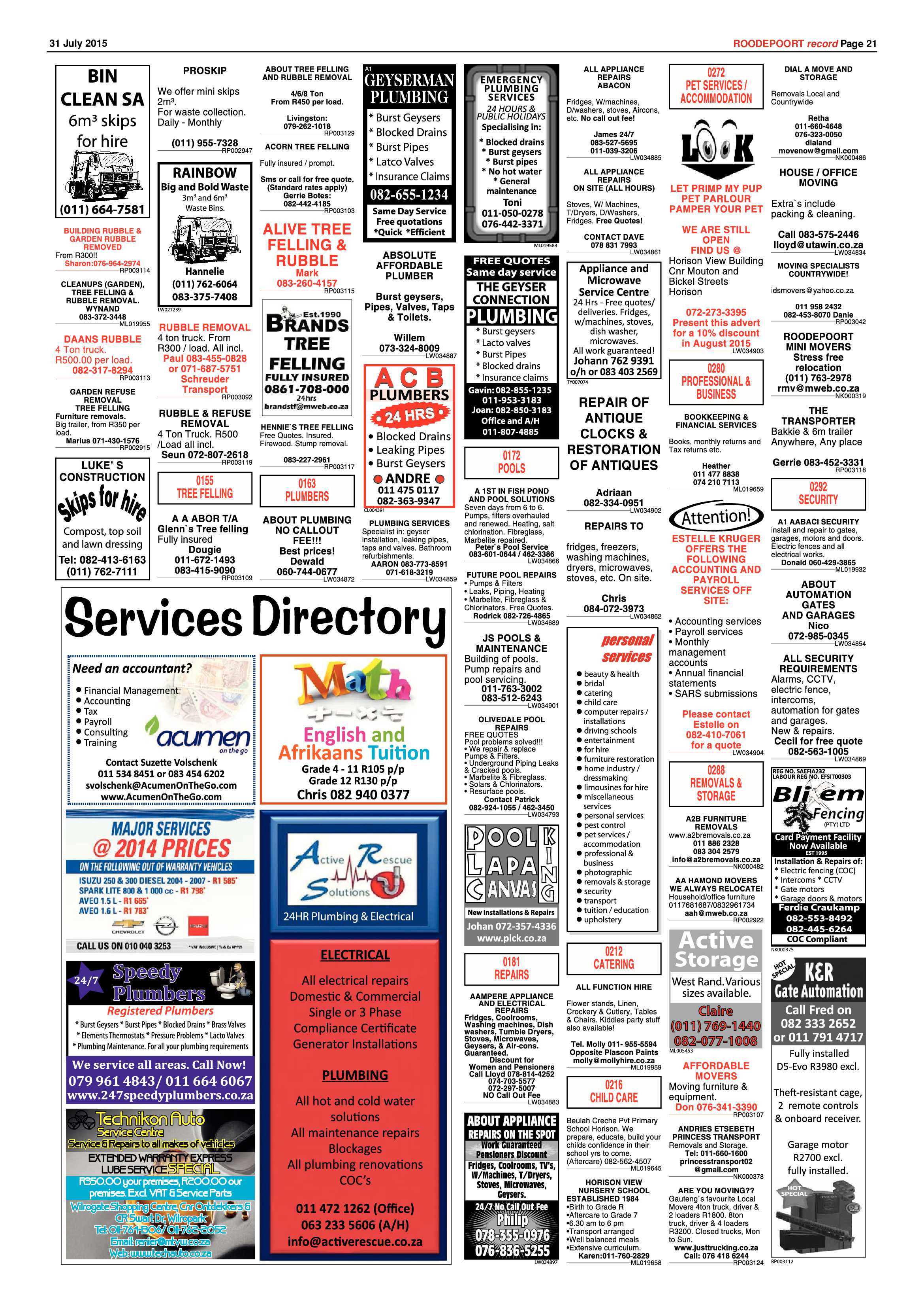 Roodepoort Record 31 July 2015 page 25