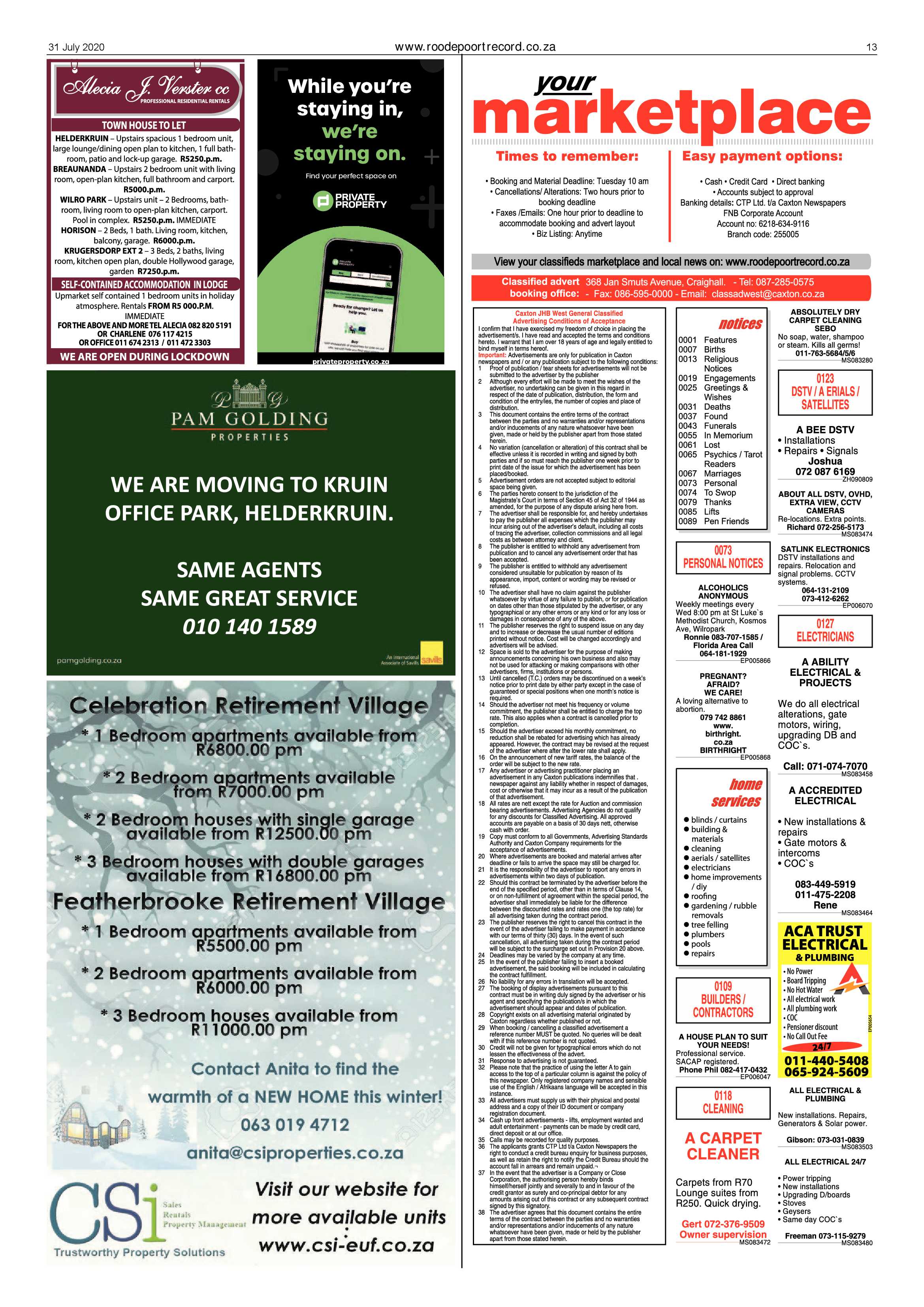 Roodepoort Record 31 July 2020 page 13