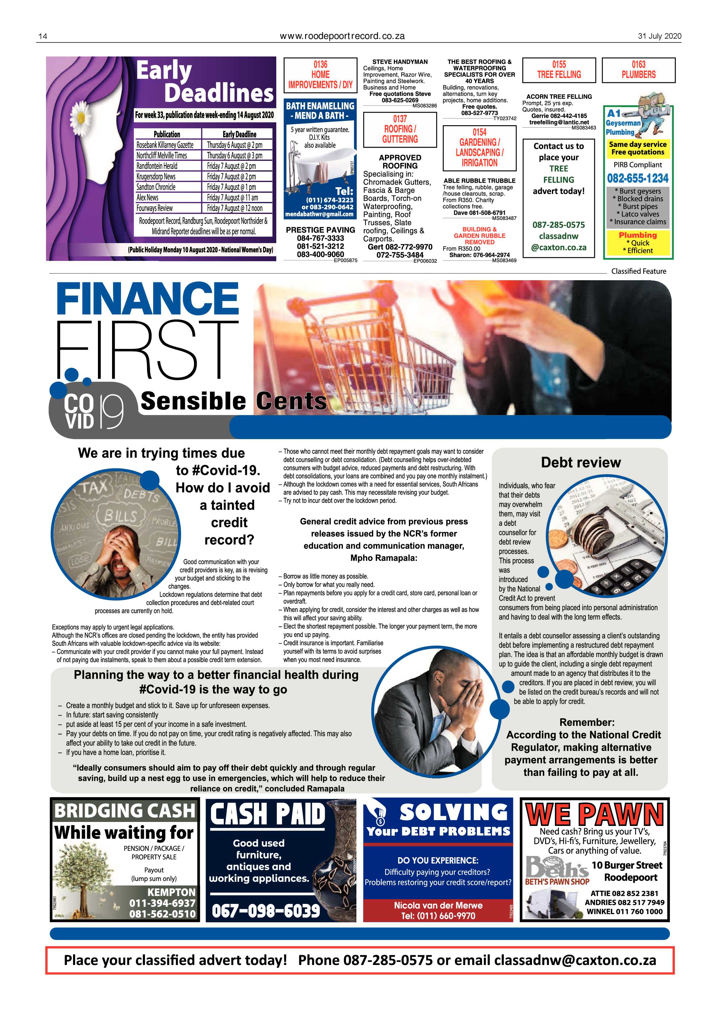 Roodepoort Record 31 July 2020 page 14
