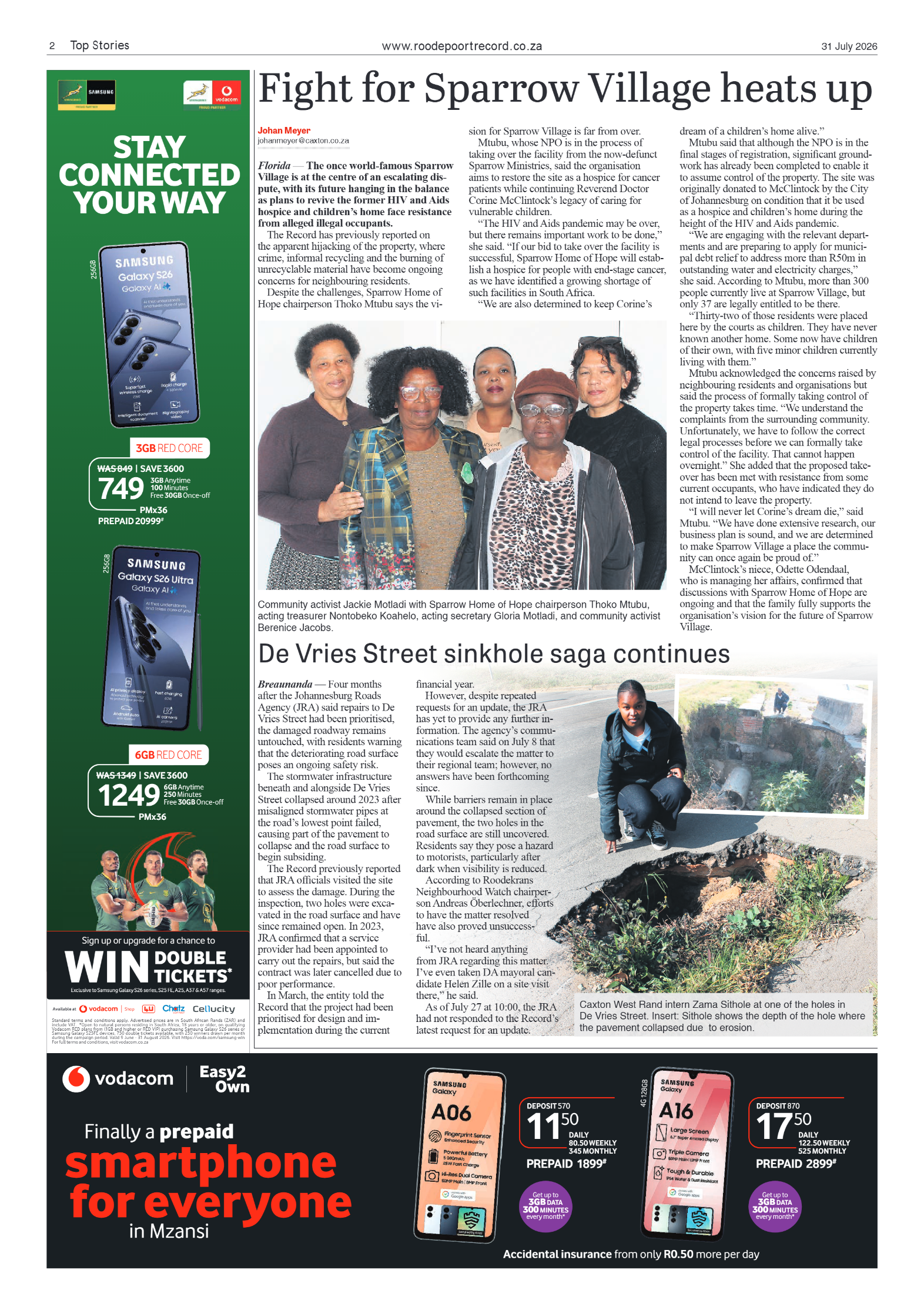 Roodepoort Record 31 July 2026 page 2