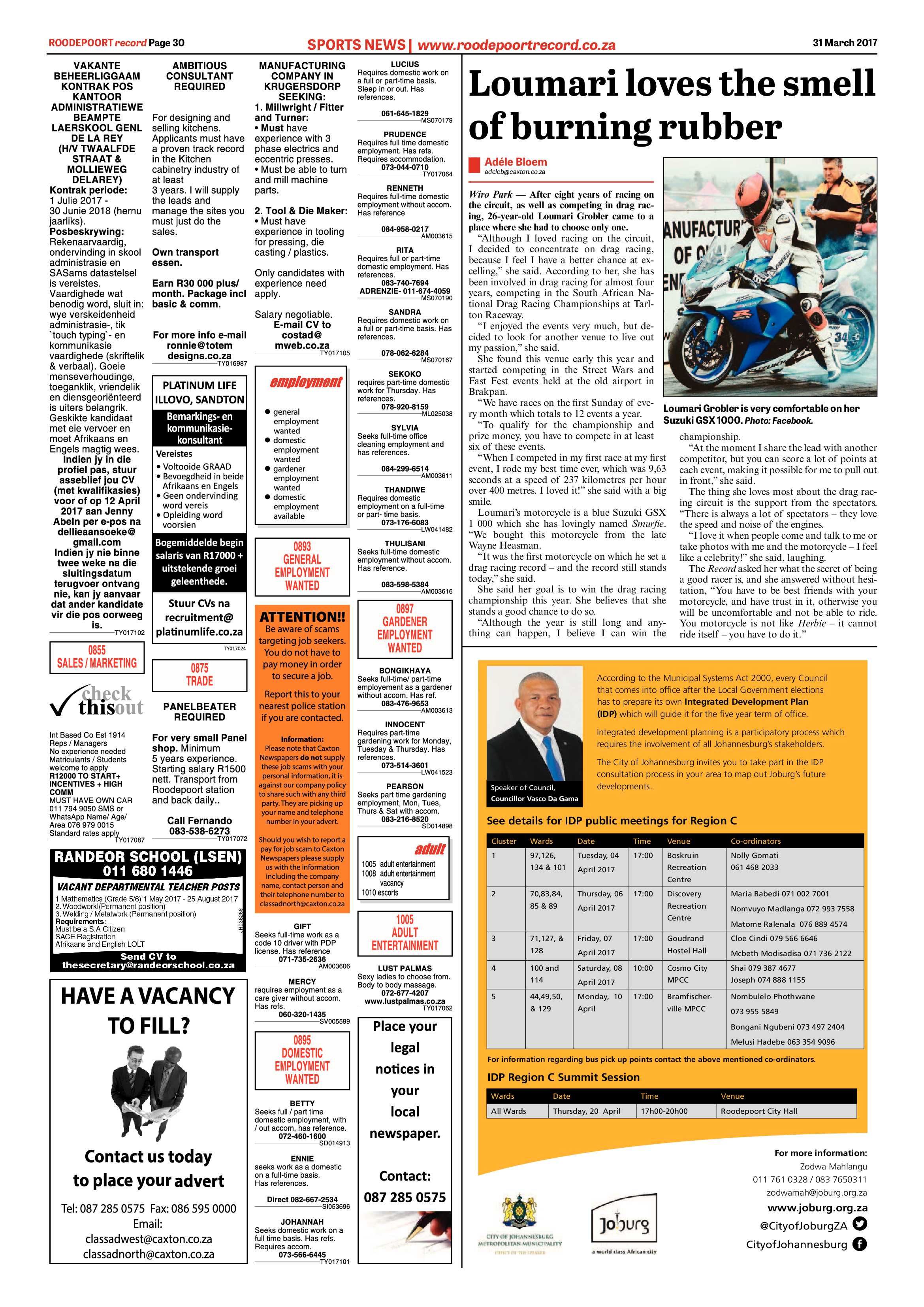 Roodepoort Record 31 March 2017 page 30