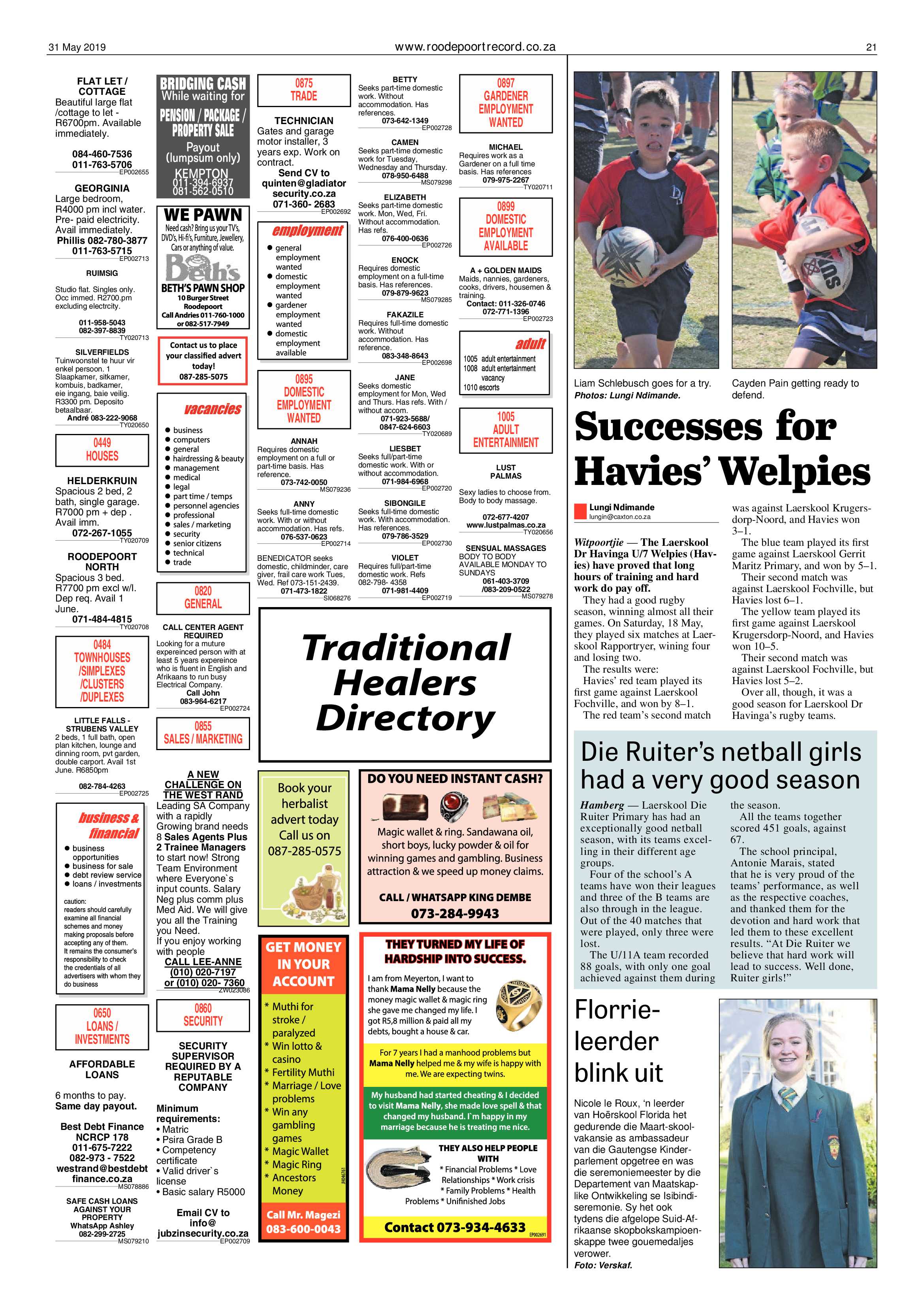 Roodepoort Record 31 May 2019 page 21