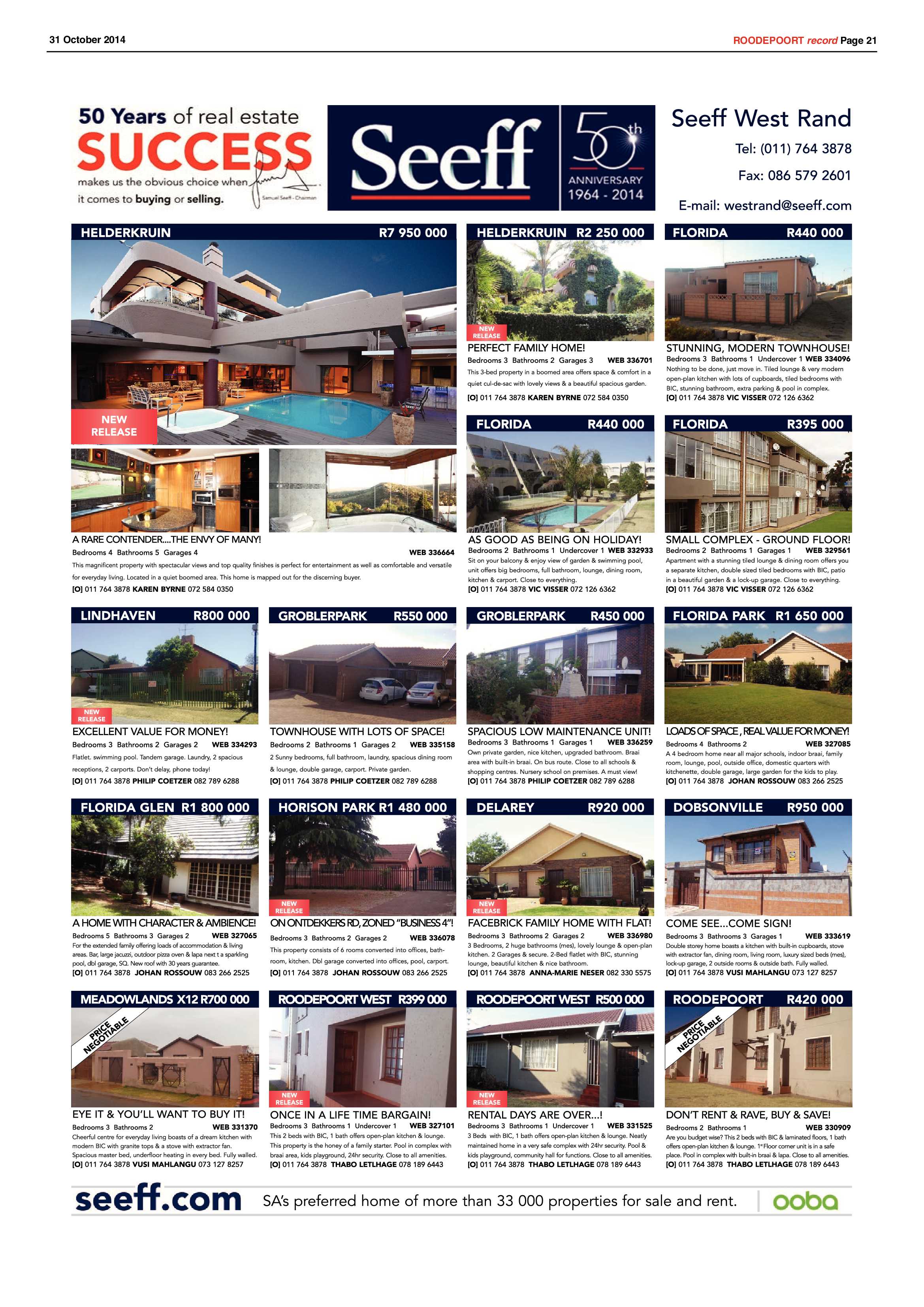 Roodepoort Record 31 October 2014 page 21