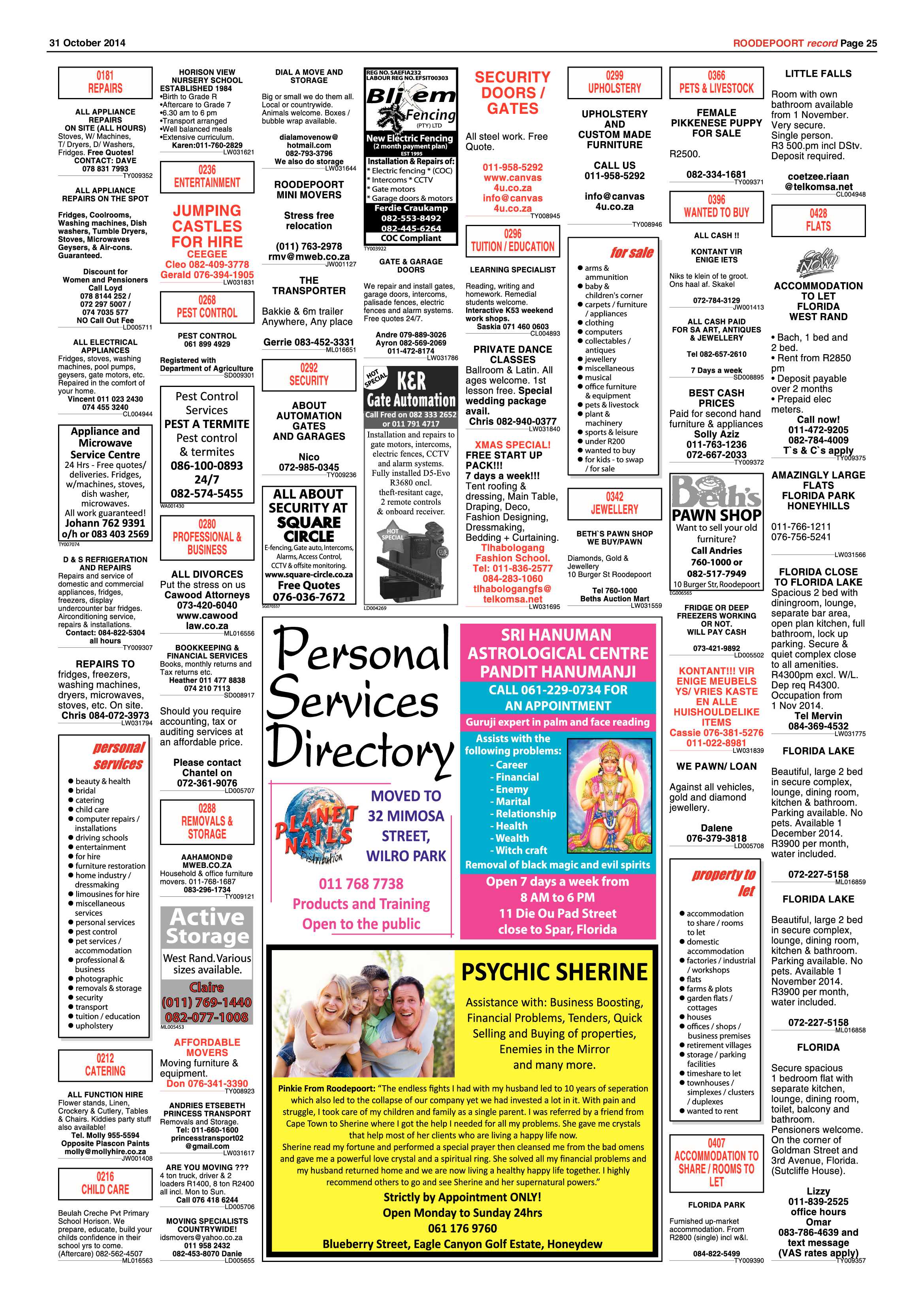 Roodepoort Record 31 October 2014 page 25