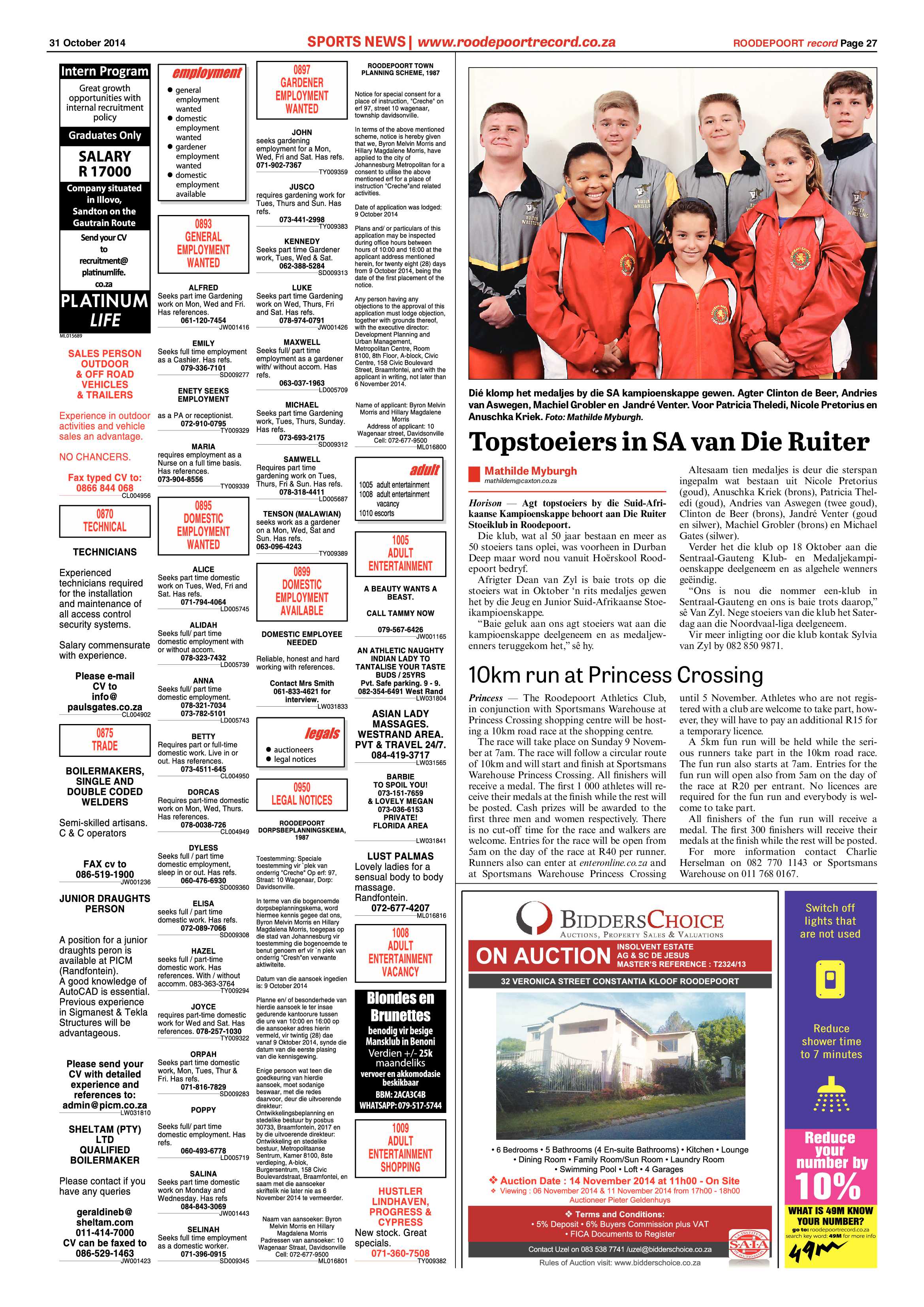 Roodepoort Record 31 October 2014 page 27