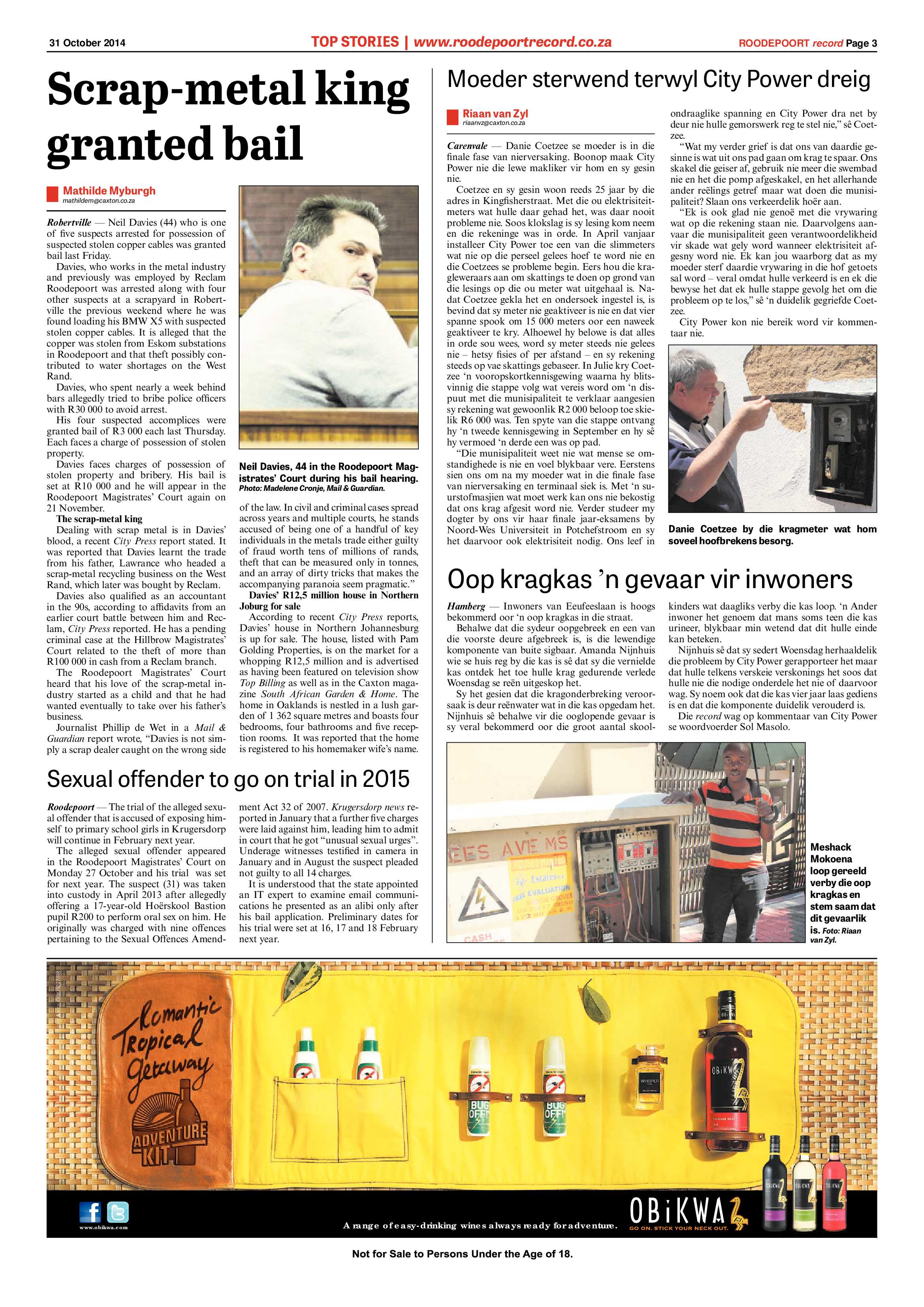 Roodepoort Record 31 October 2014 page 3