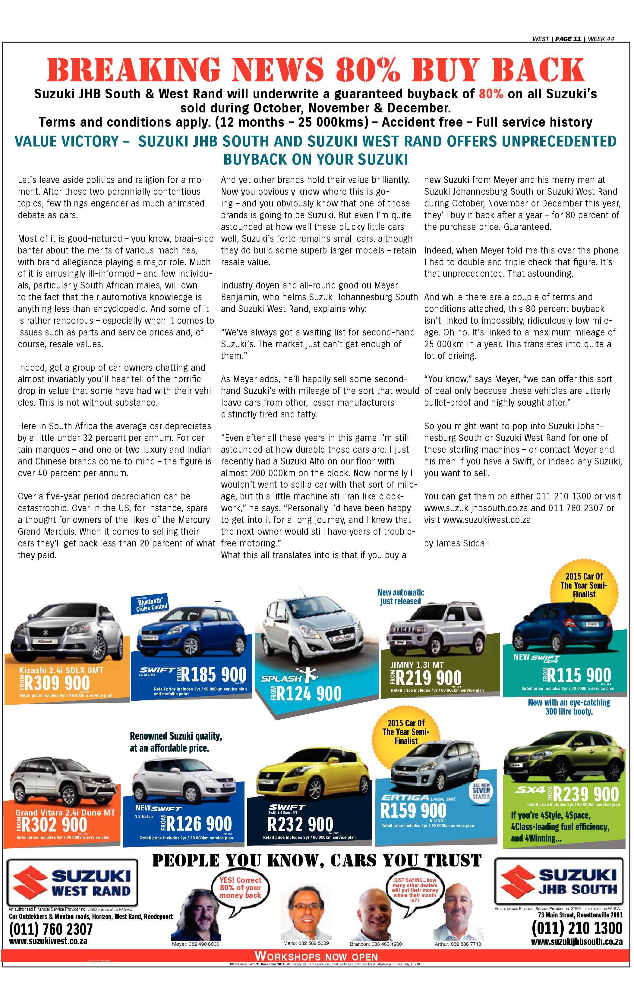 Roodepoort Record 31 October 2014 page 38