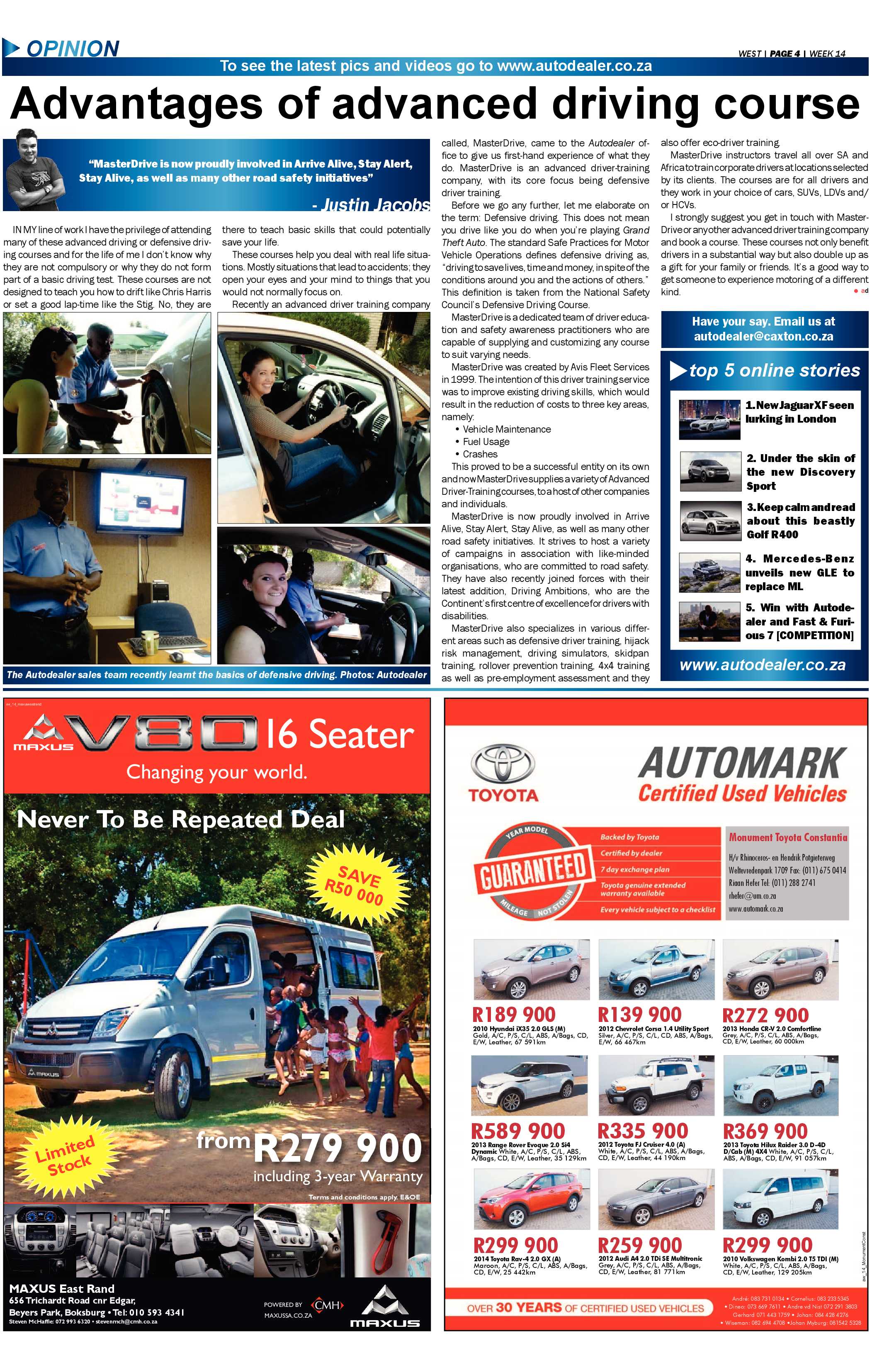 Roodepoort Record 3 April 2015 page 16