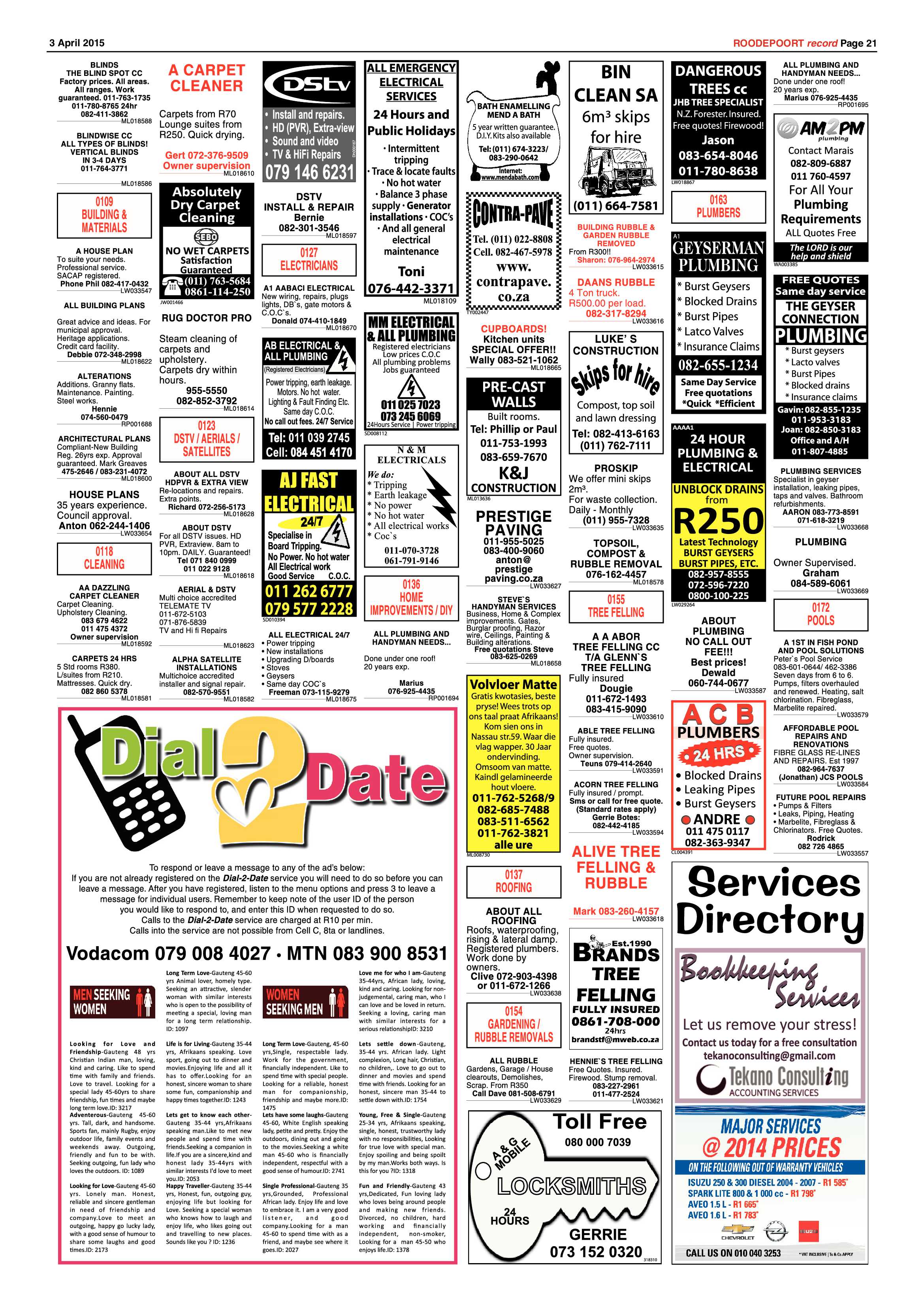 Roodepoort Record 3 April 2015 page 25