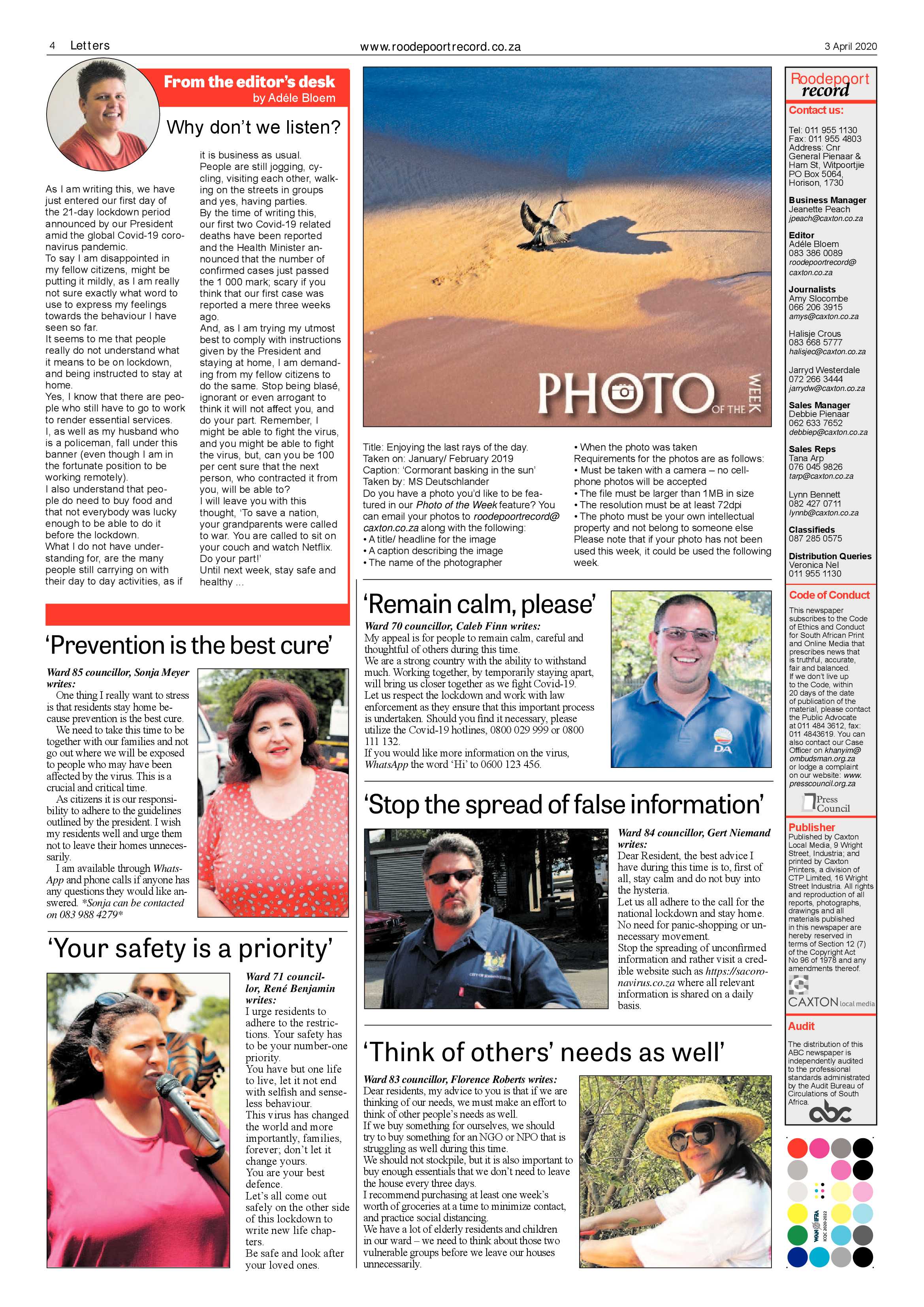 Roodepoort Record 3 April 2020 page 4