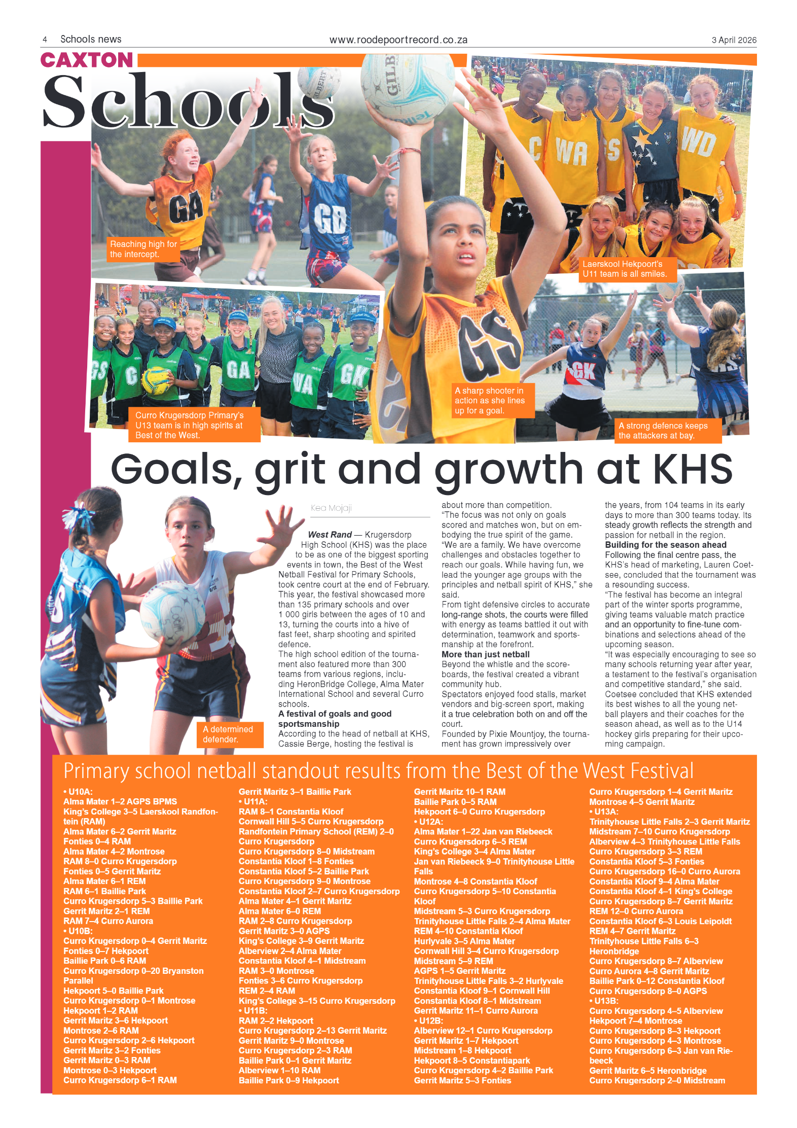 Roodepoort Record 3 April 2026 page 4
