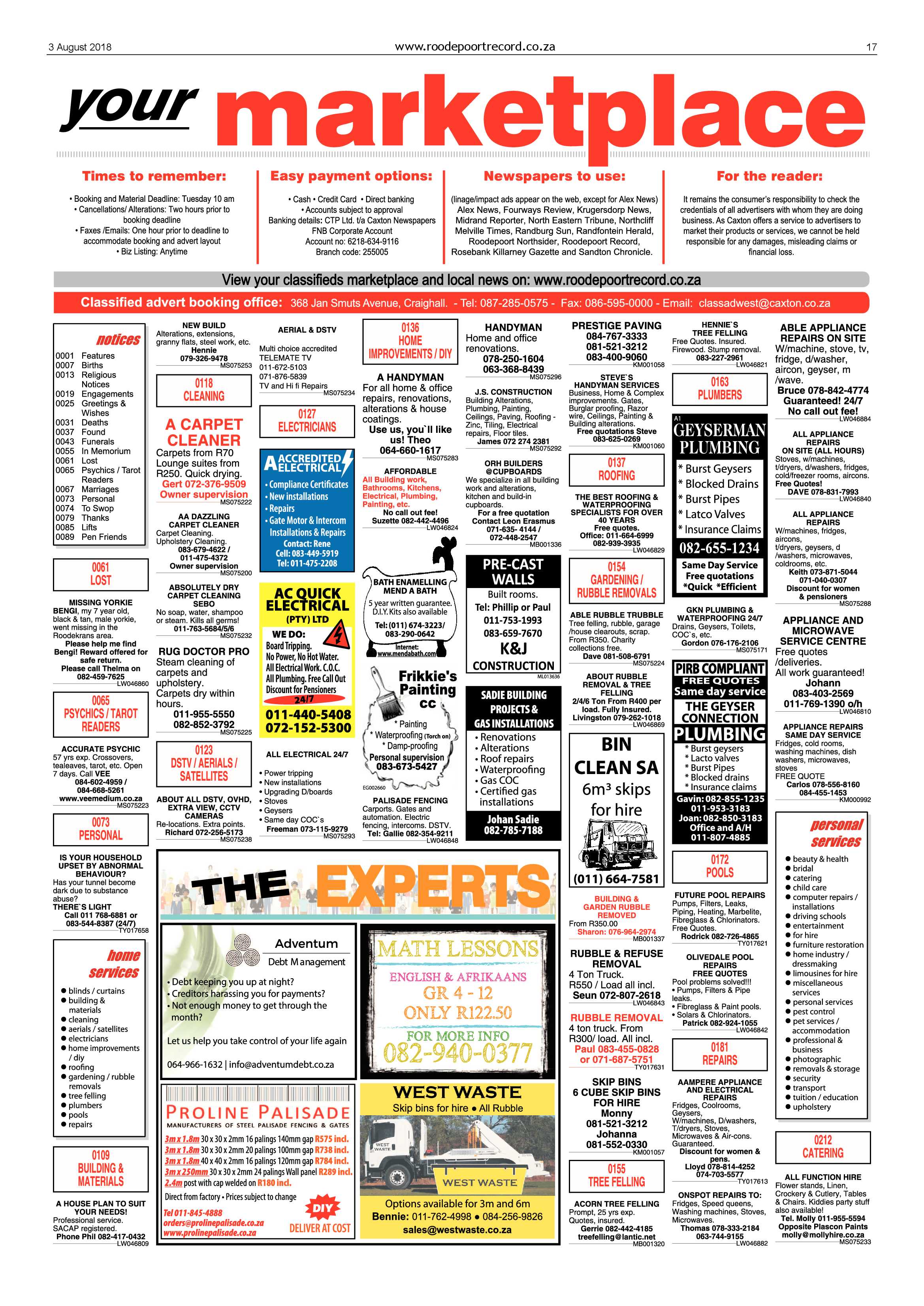 Roodepoort Record 3 August 2018 page 17