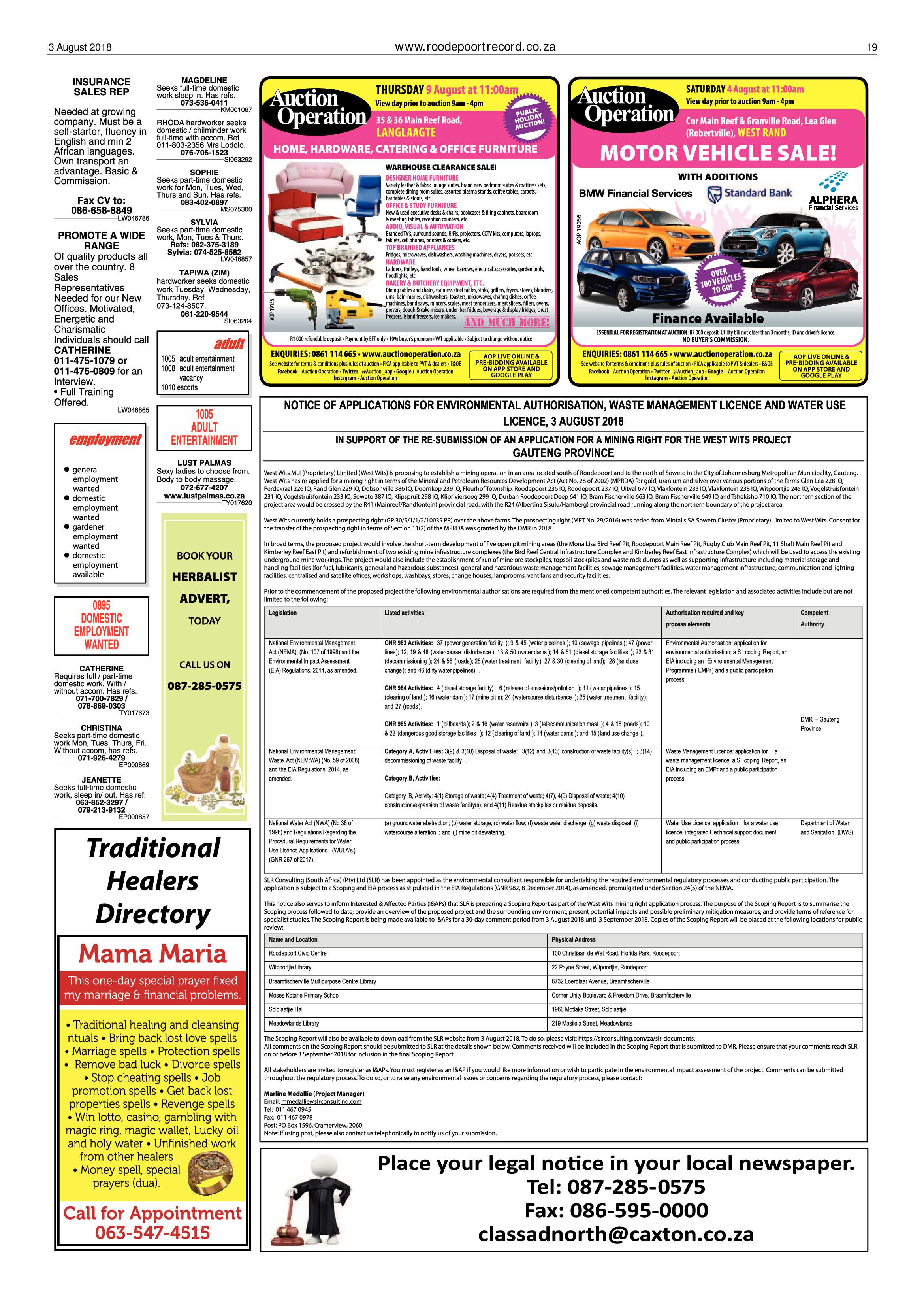 Roodepoort Record 3 August 2018 page 19