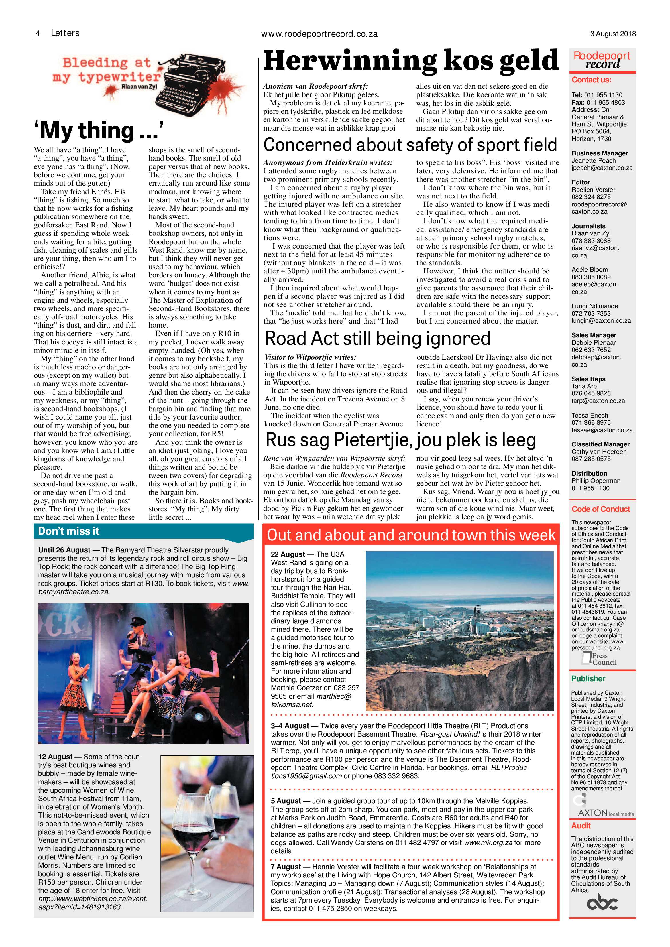 Roodepoort Record 3 August 2018 page 4
