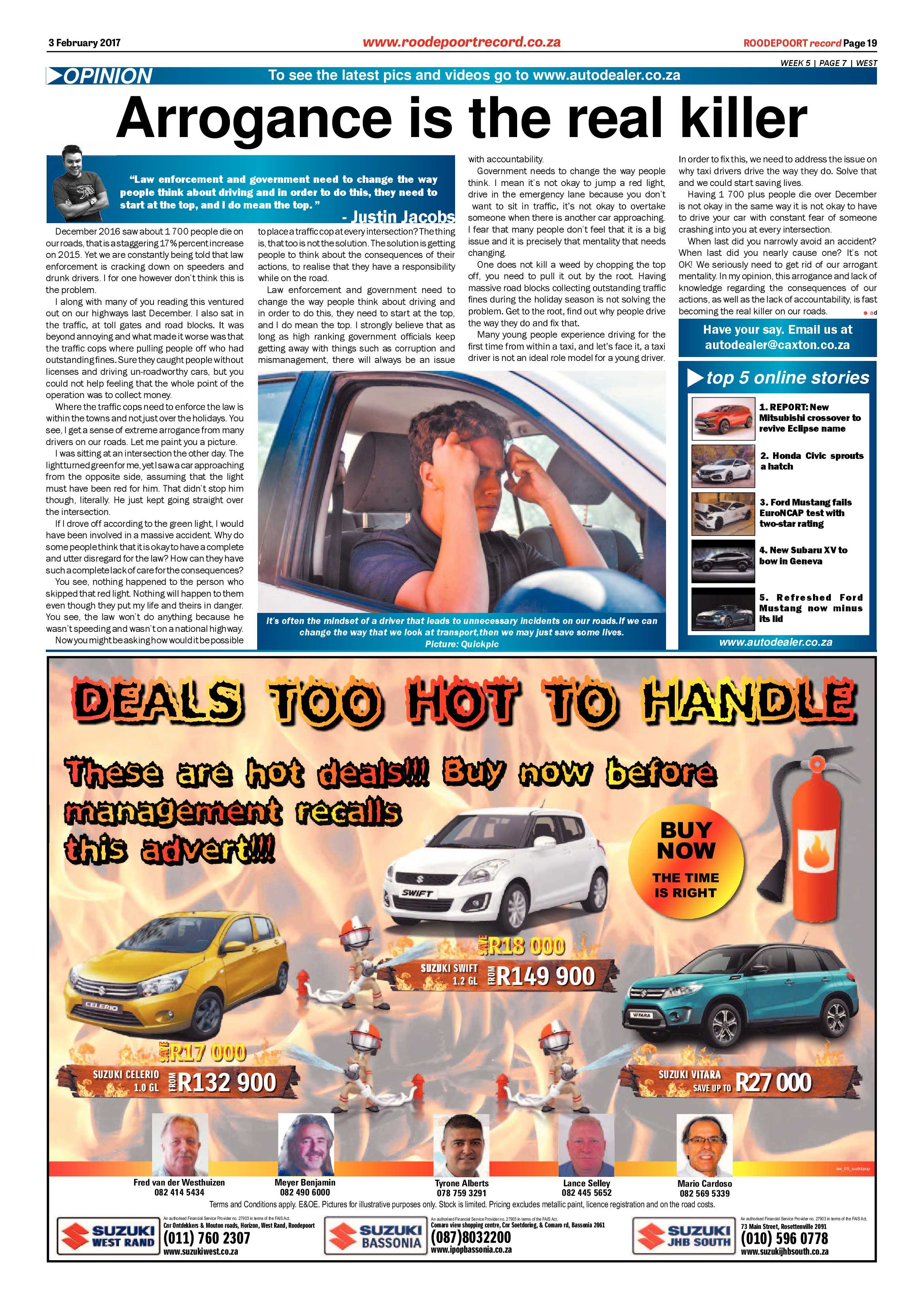 Roodepoort Record 3 February 2017 page 19