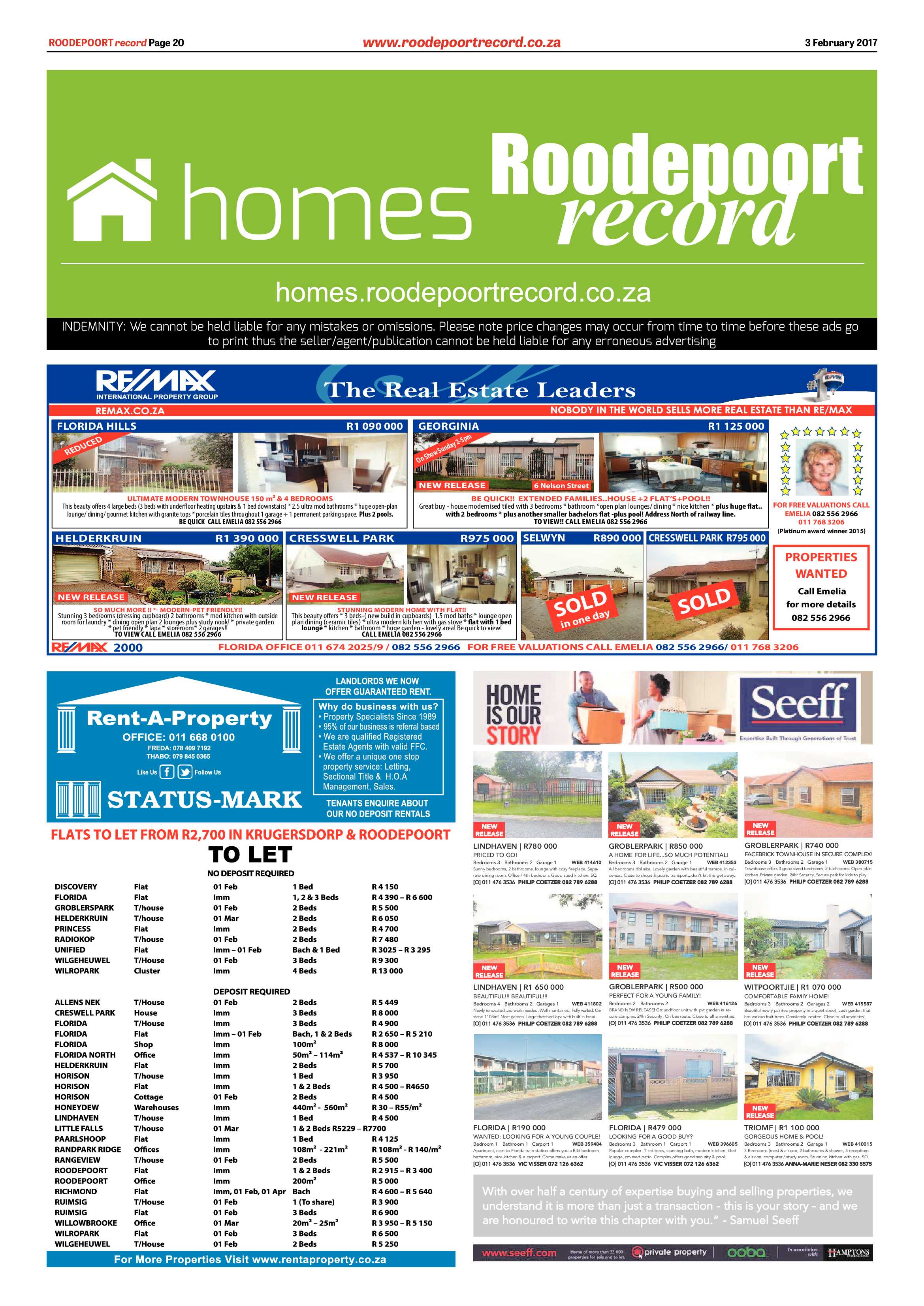 Roodepoort Record 3 February 2017 page 20