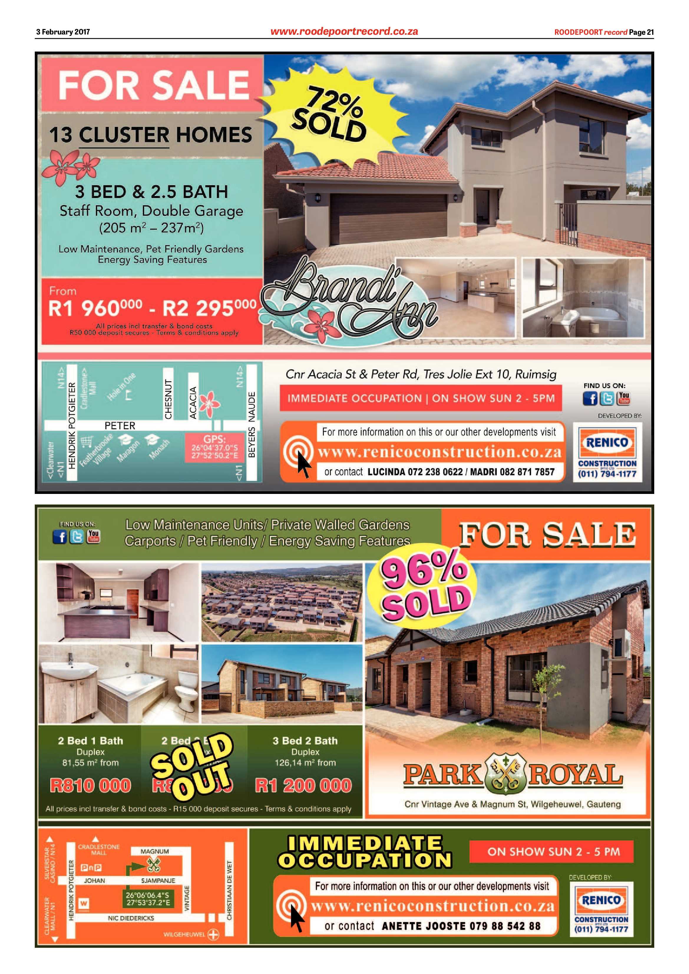 Roodepoort Record 3 February 2017 page 21