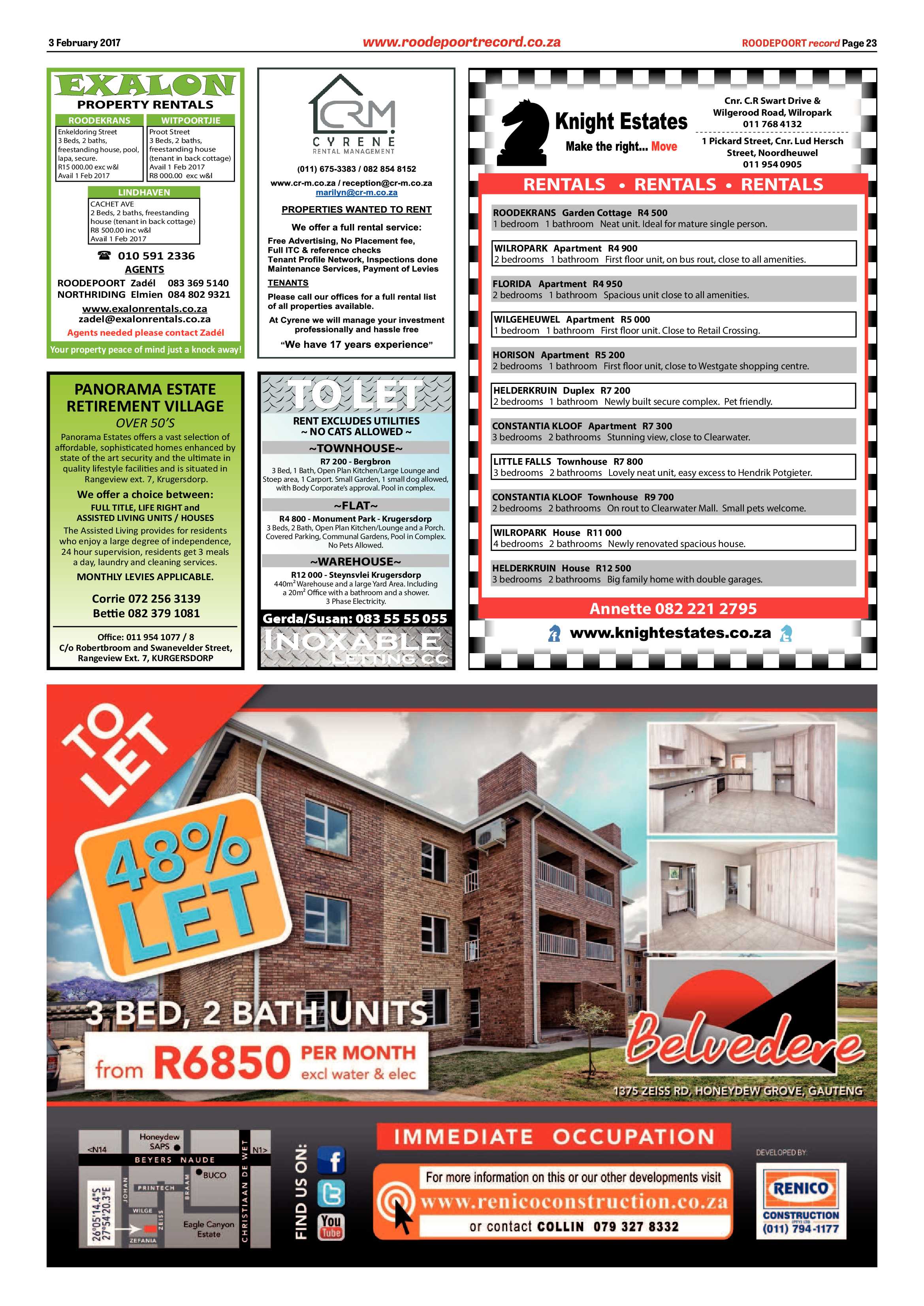 Roodepoort Record 3 February 2017 page 23