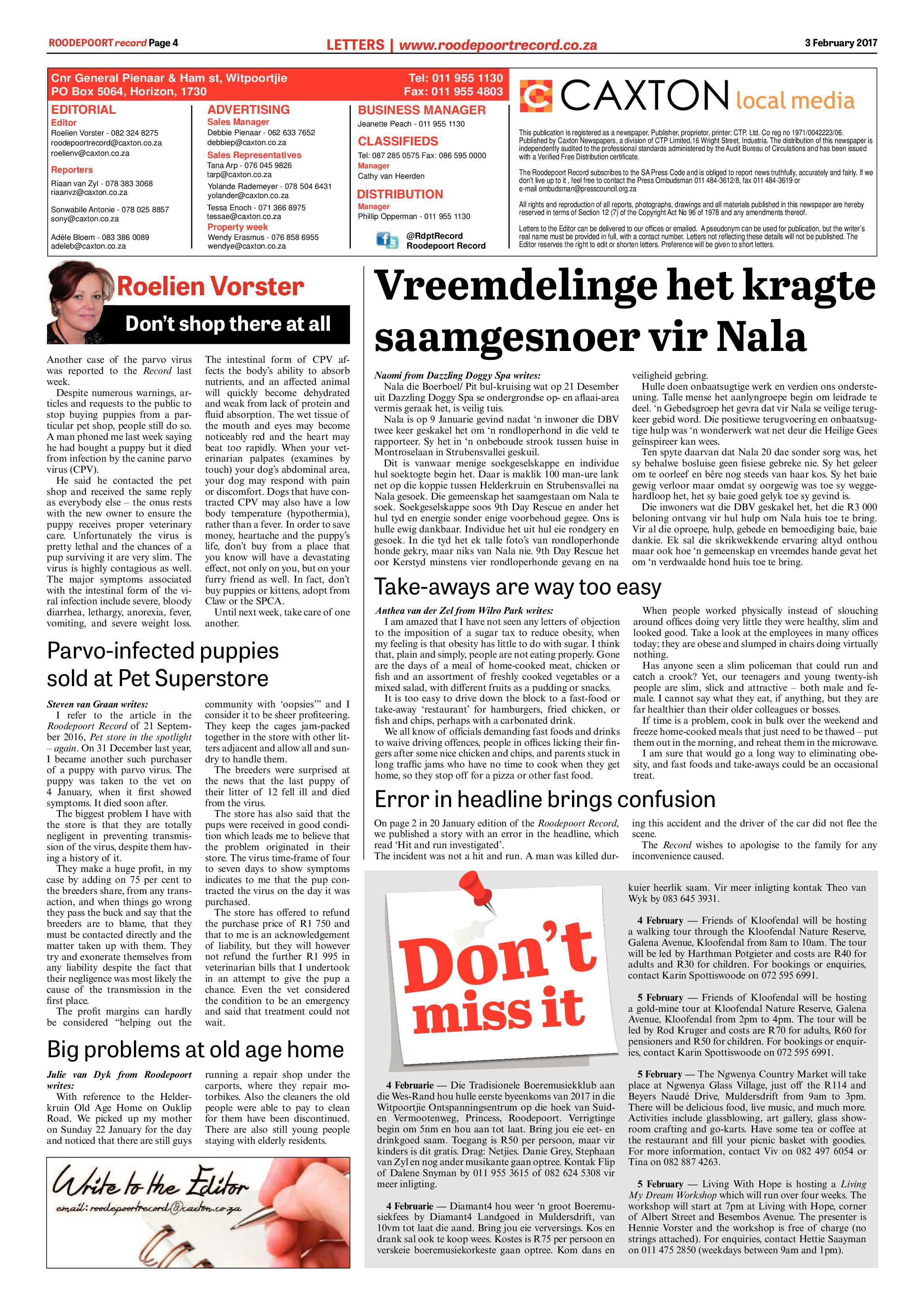Roodepoort Record 3 February 2017 page 4