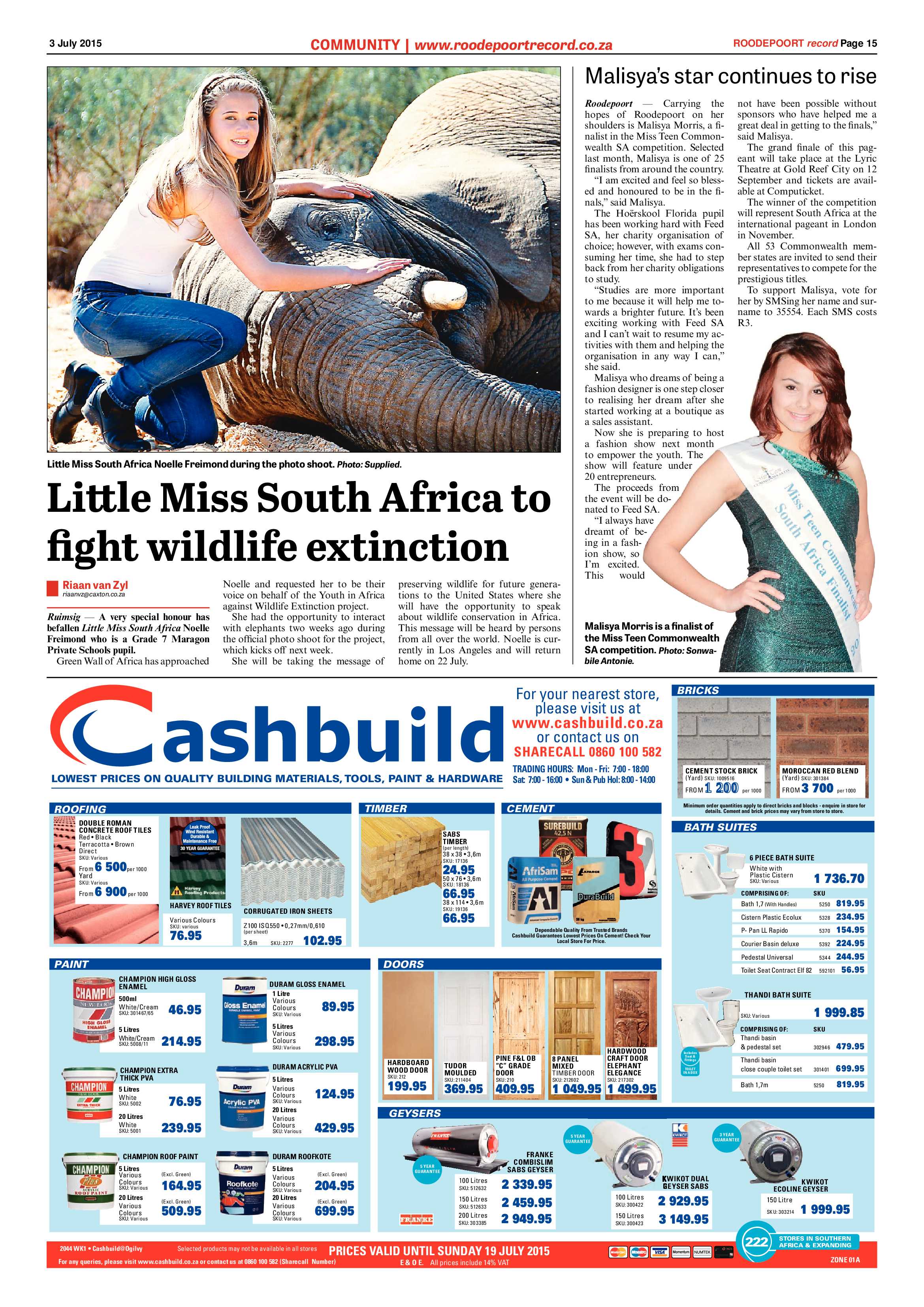 Roodepoort Record 3 July 2015 page 15