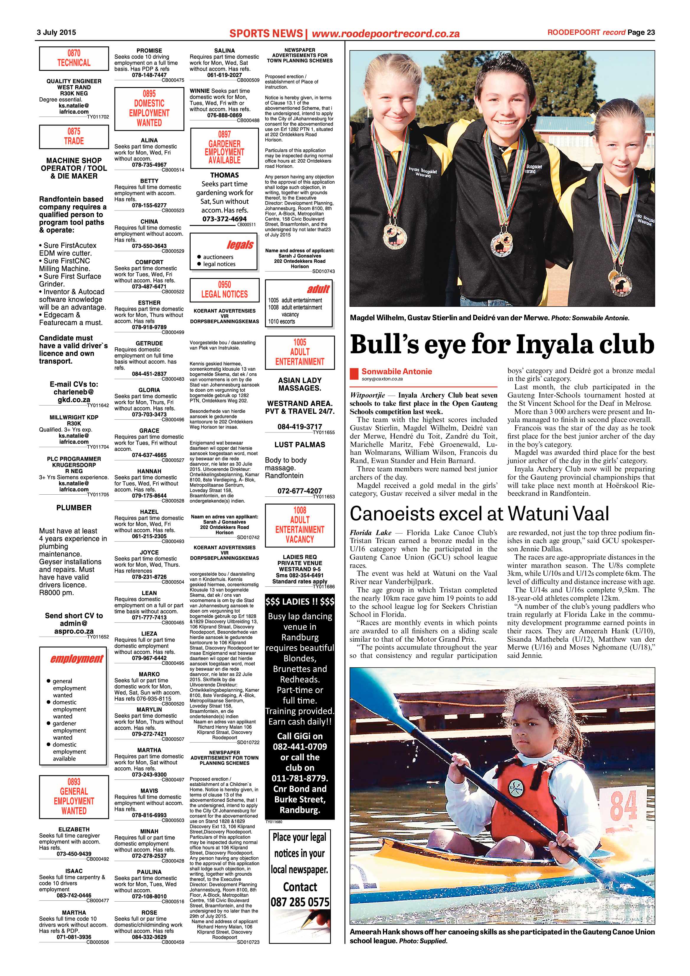 Roodepoort Record 3 July 2015 page 23