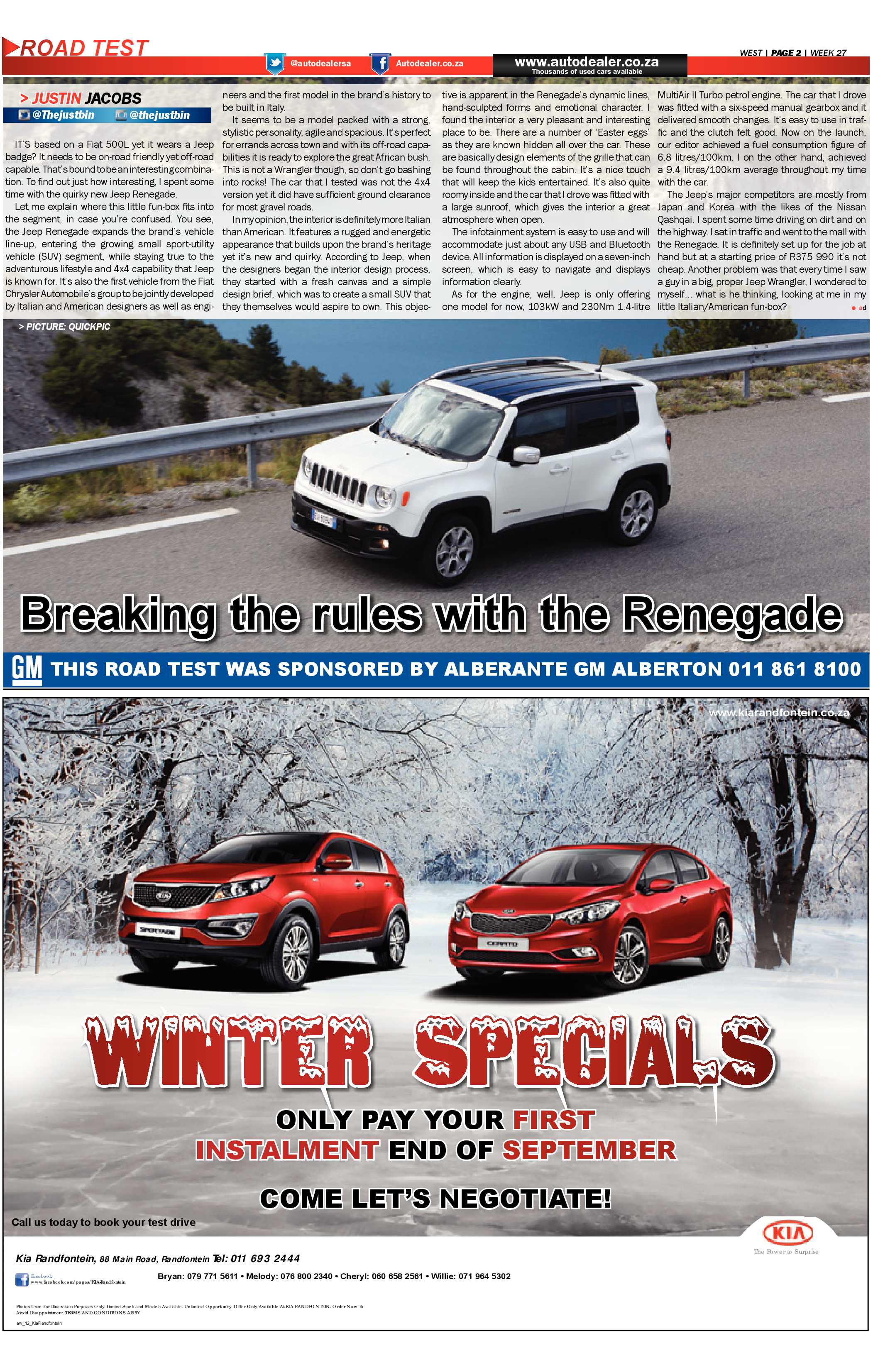 Roodepoort Record 3 July 2015 page 26