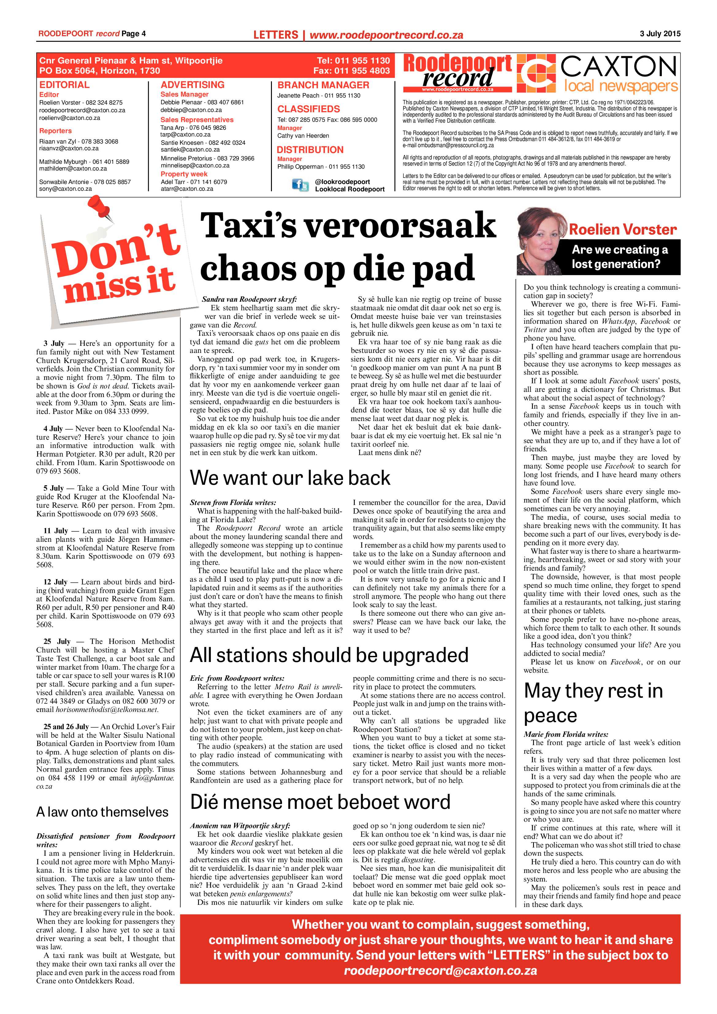 Roodepoort Record 3 July 2015 page 4