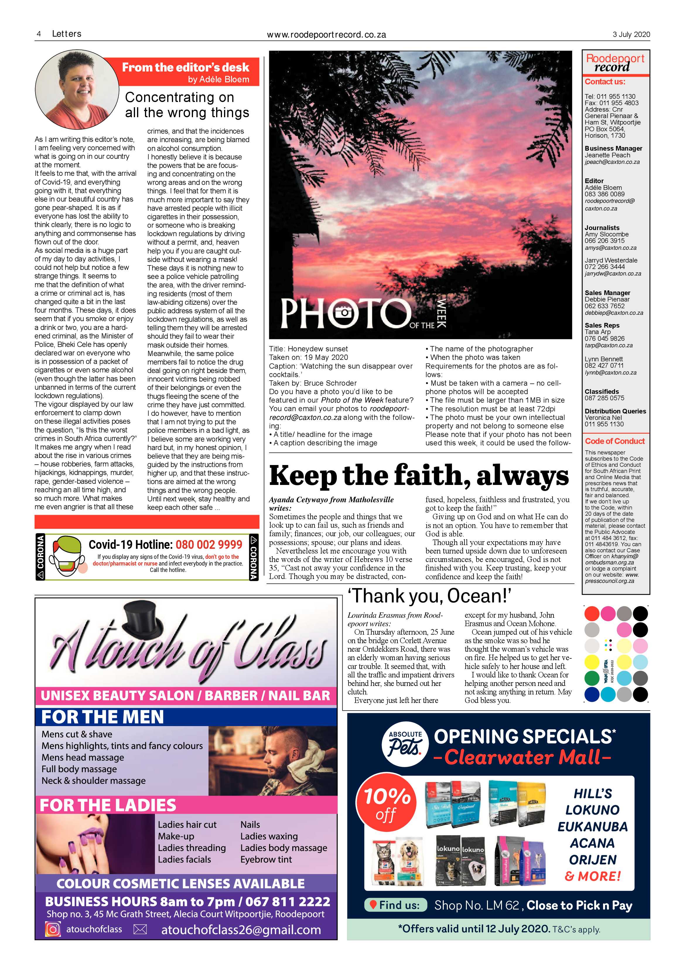 Roodepoort Record 3 July 2020 page 4