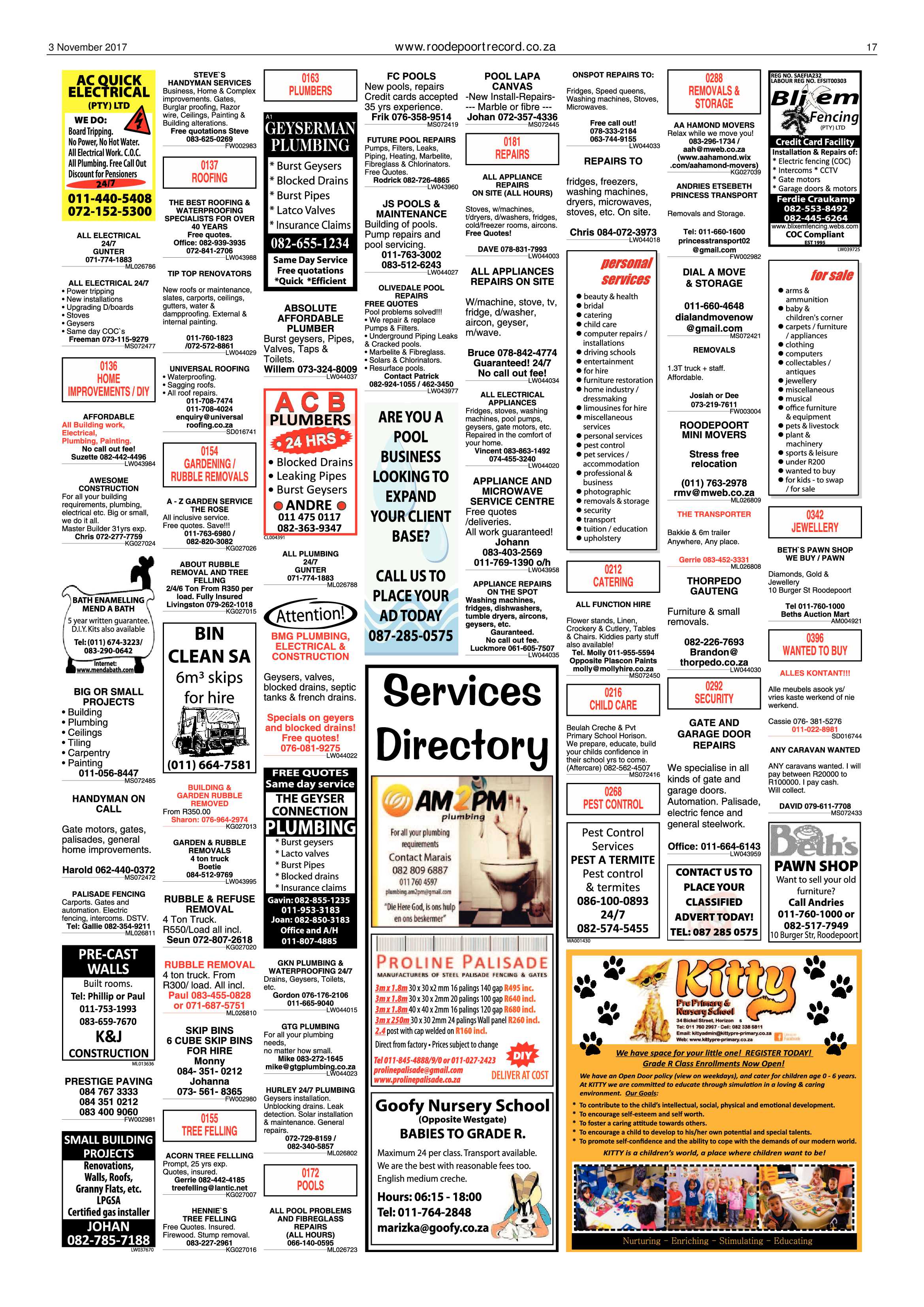 Roodepoort Record 3 November 2017 page 17