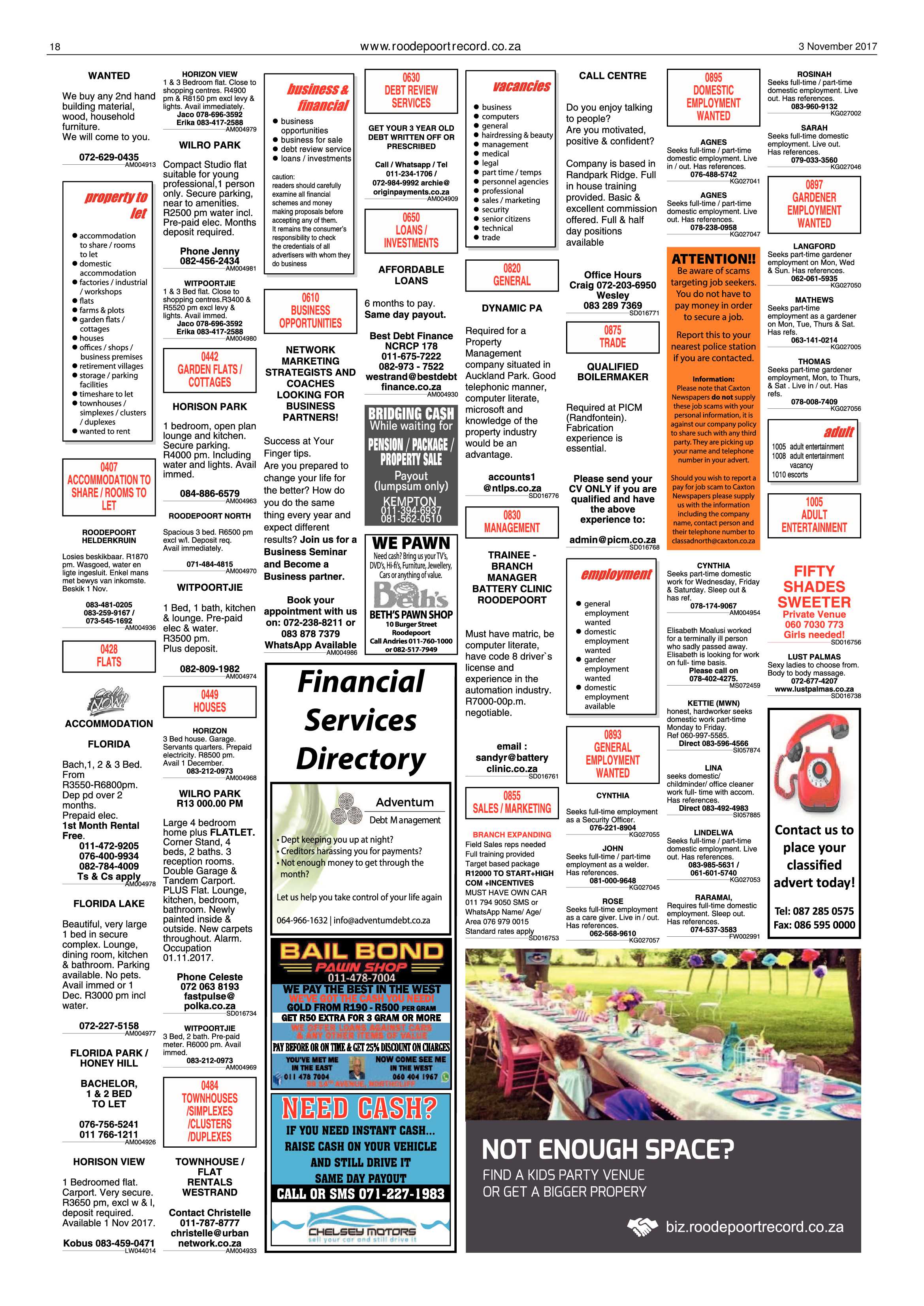 Roodepoort Record 3 November 2017 page 18