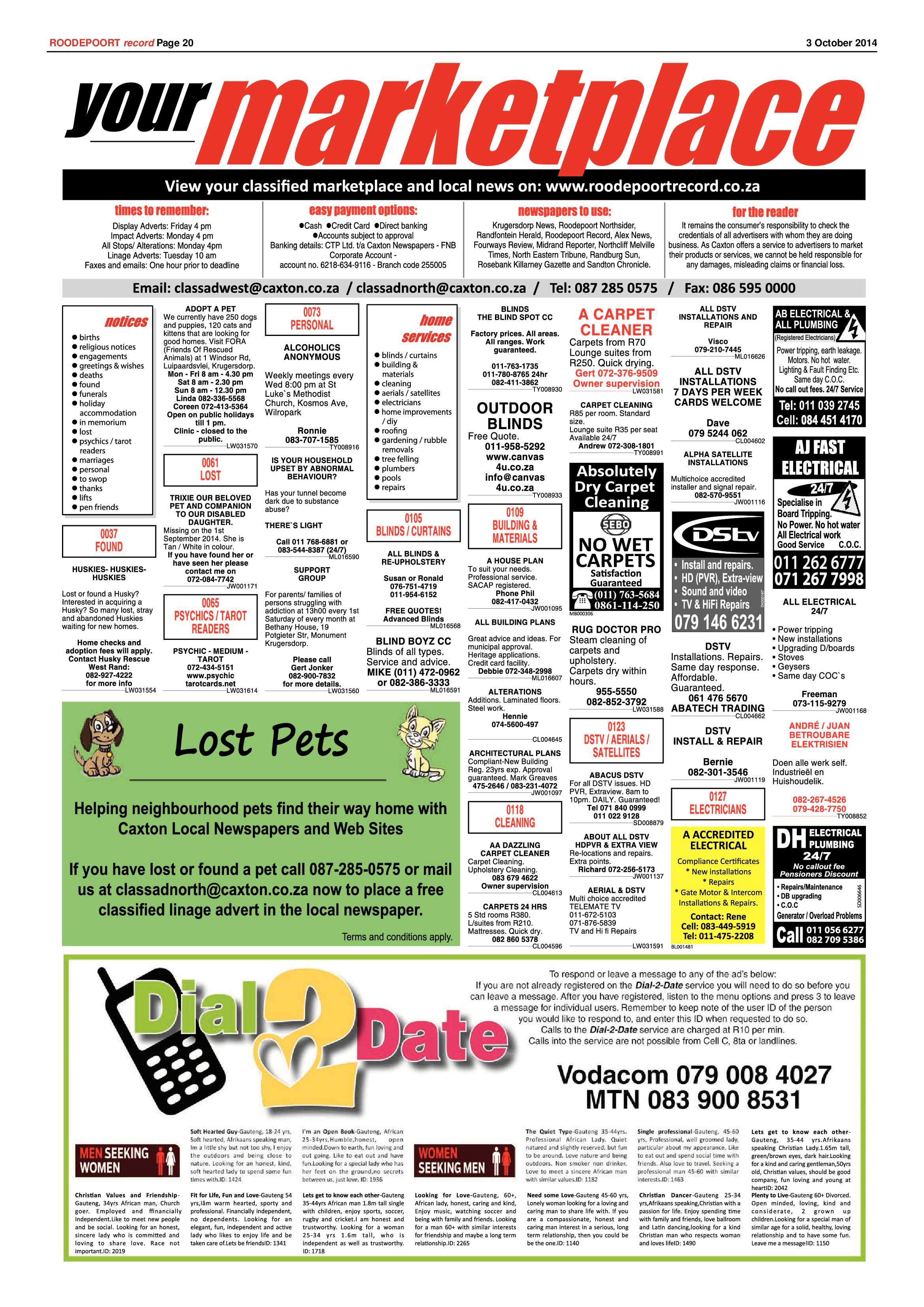 Roodepoort Record 3 October 2014 page 20