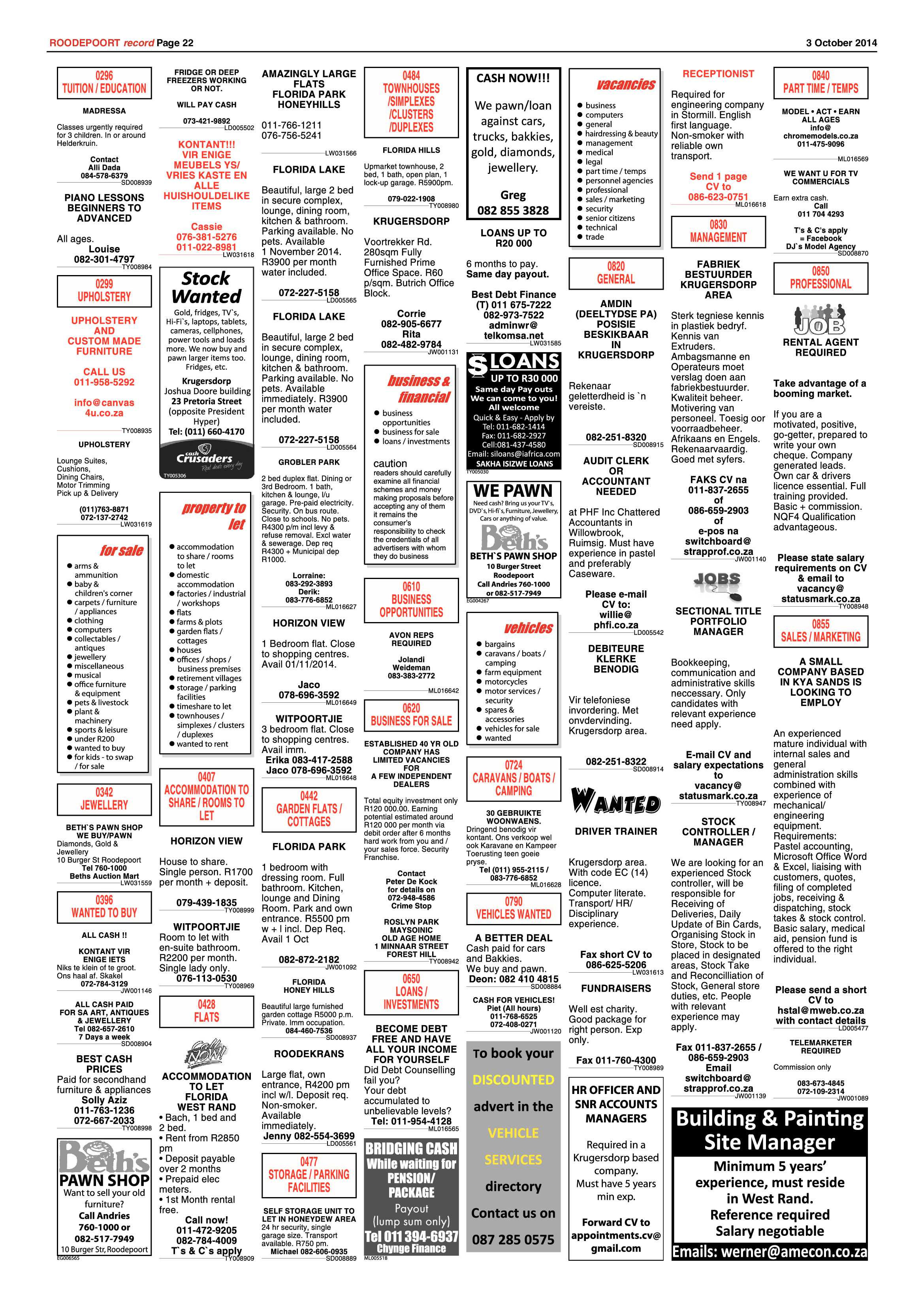 Roodepoort Record 3 October 2014 page 22