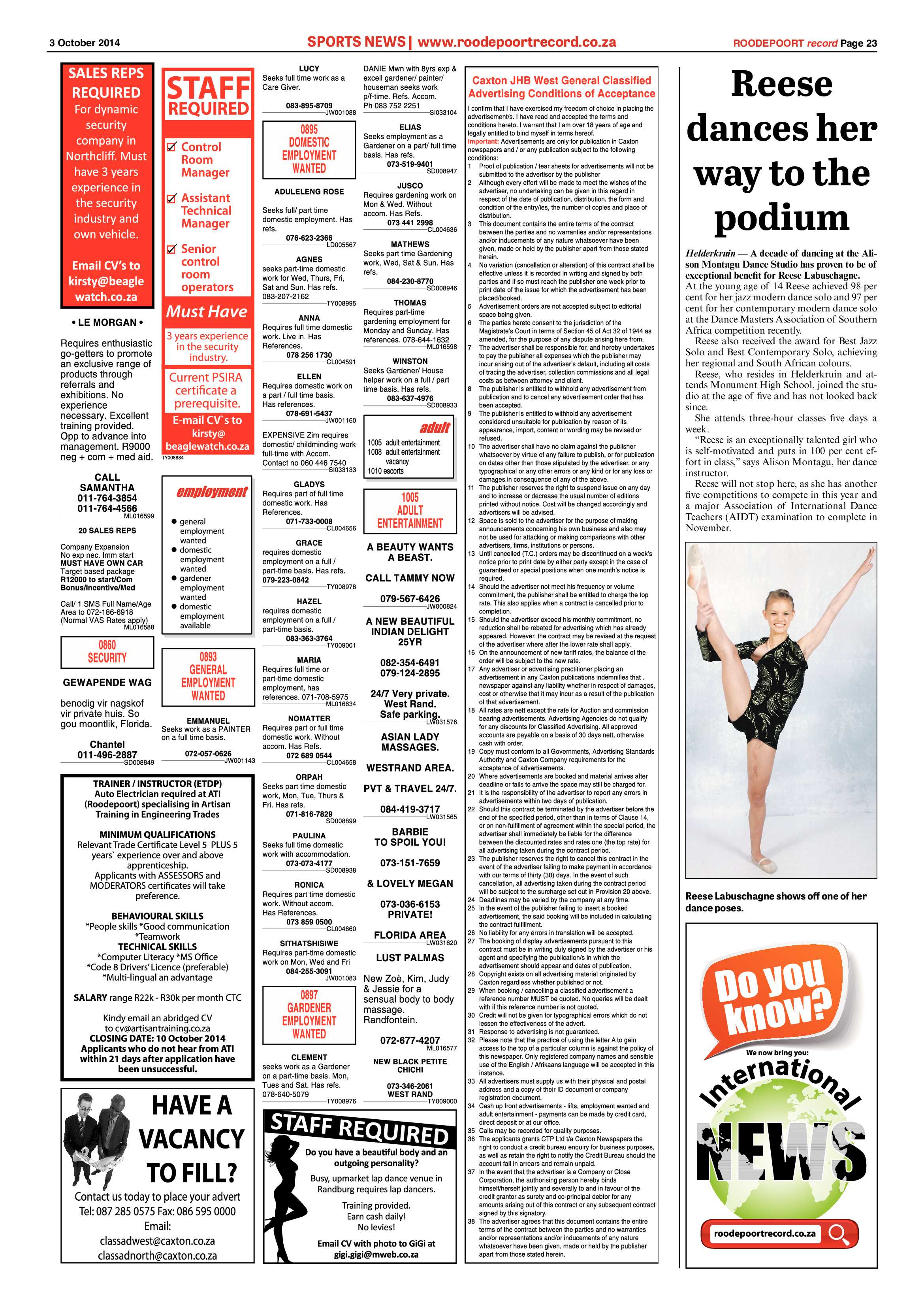 Roodepoort Record 3 October 2014 page 23