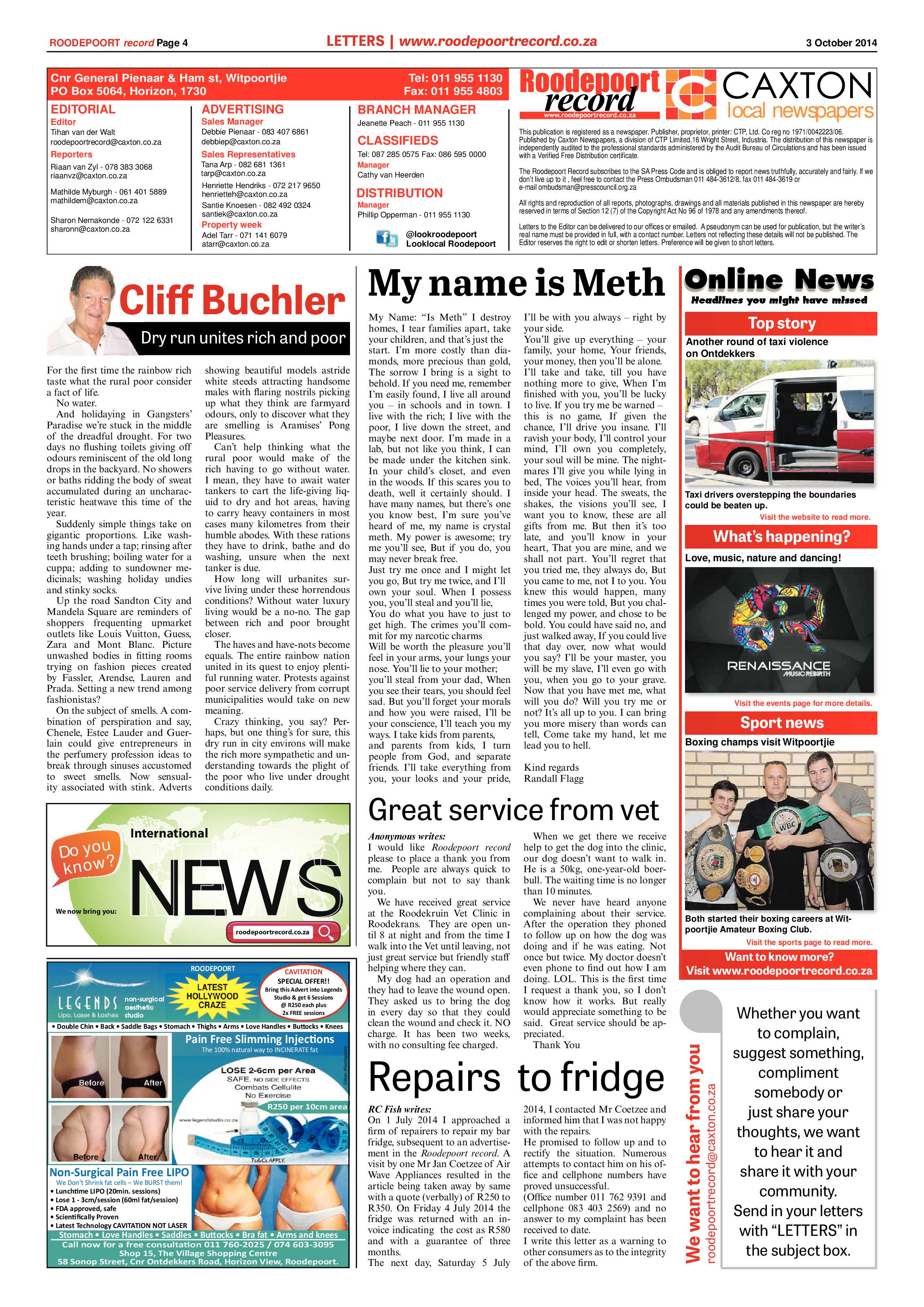 Roodepoort Record 3 October 2014 page 4