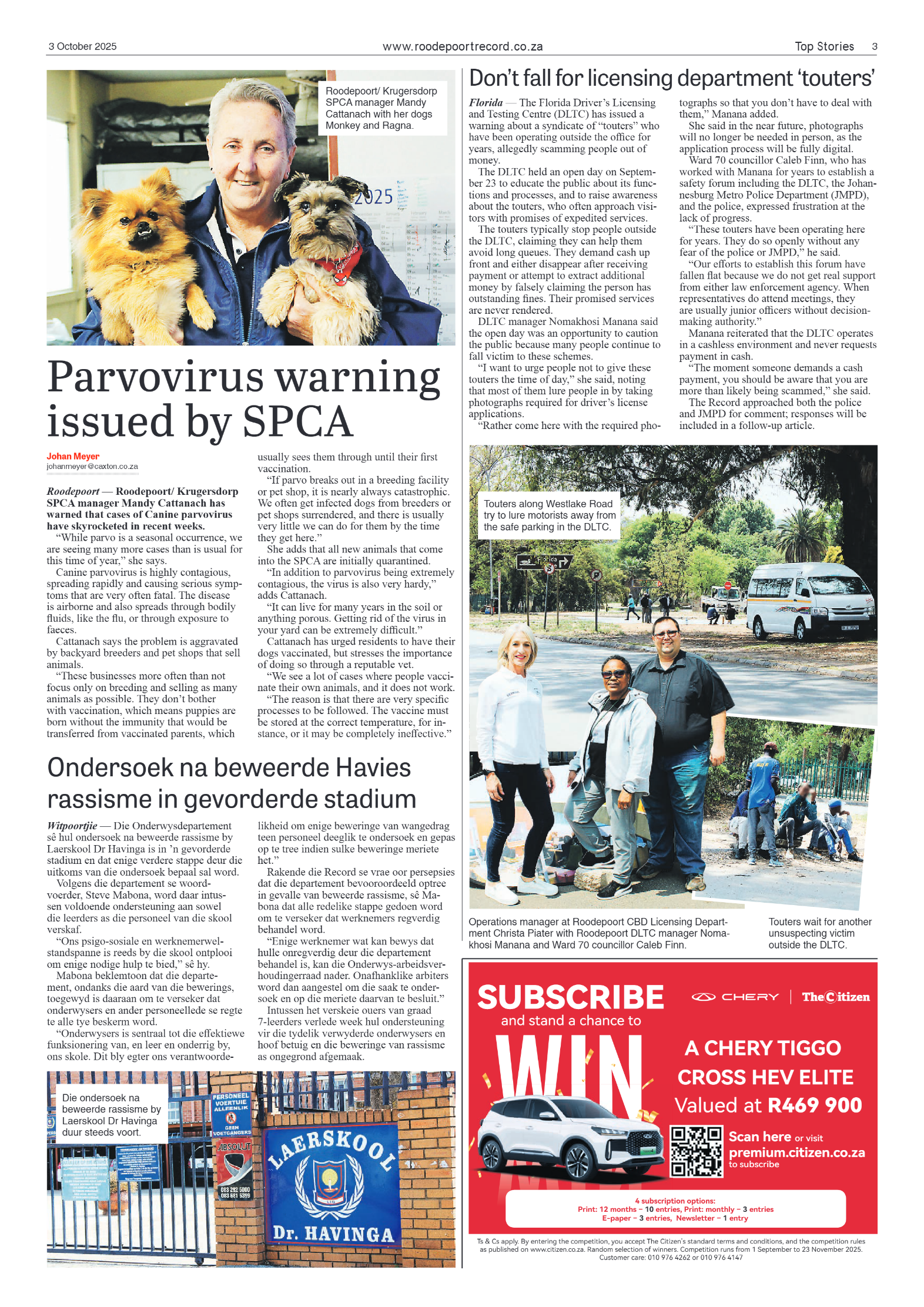 Roodepoort Record 3 October 2025 page 3