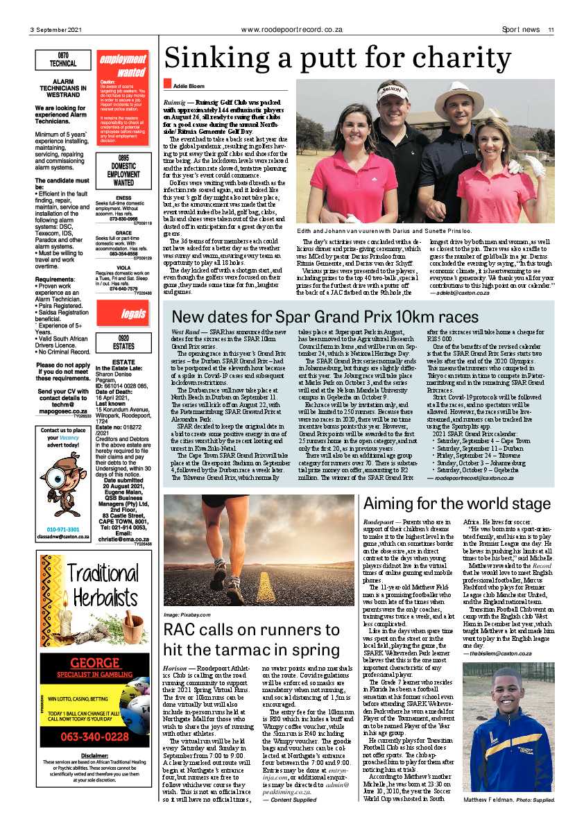 Roodepoort Record 3 September 2021 page 11