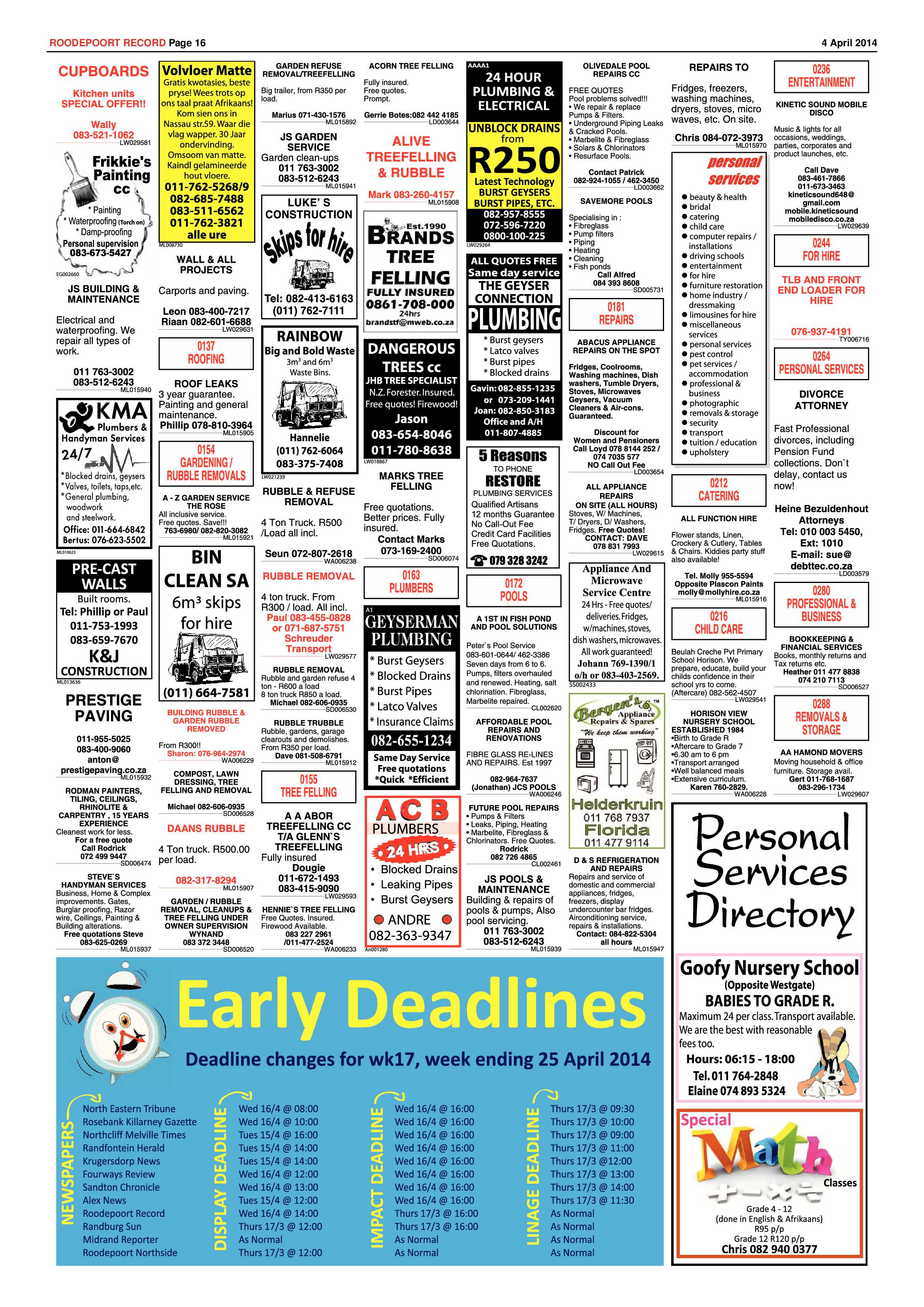 Roodepoort Record 4 April 2014 page 16