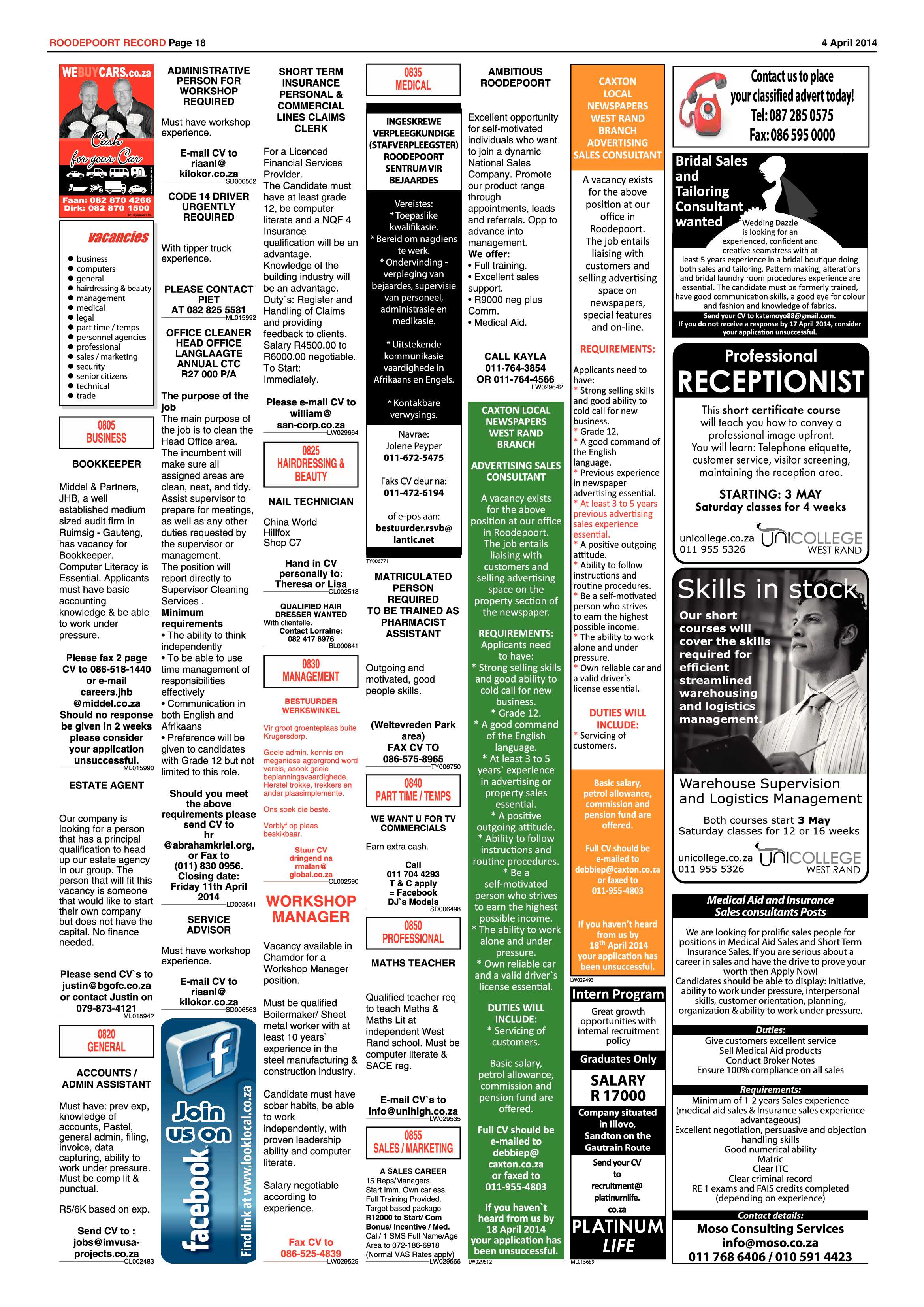 Roodepoort Record 4 April 2014 page 18