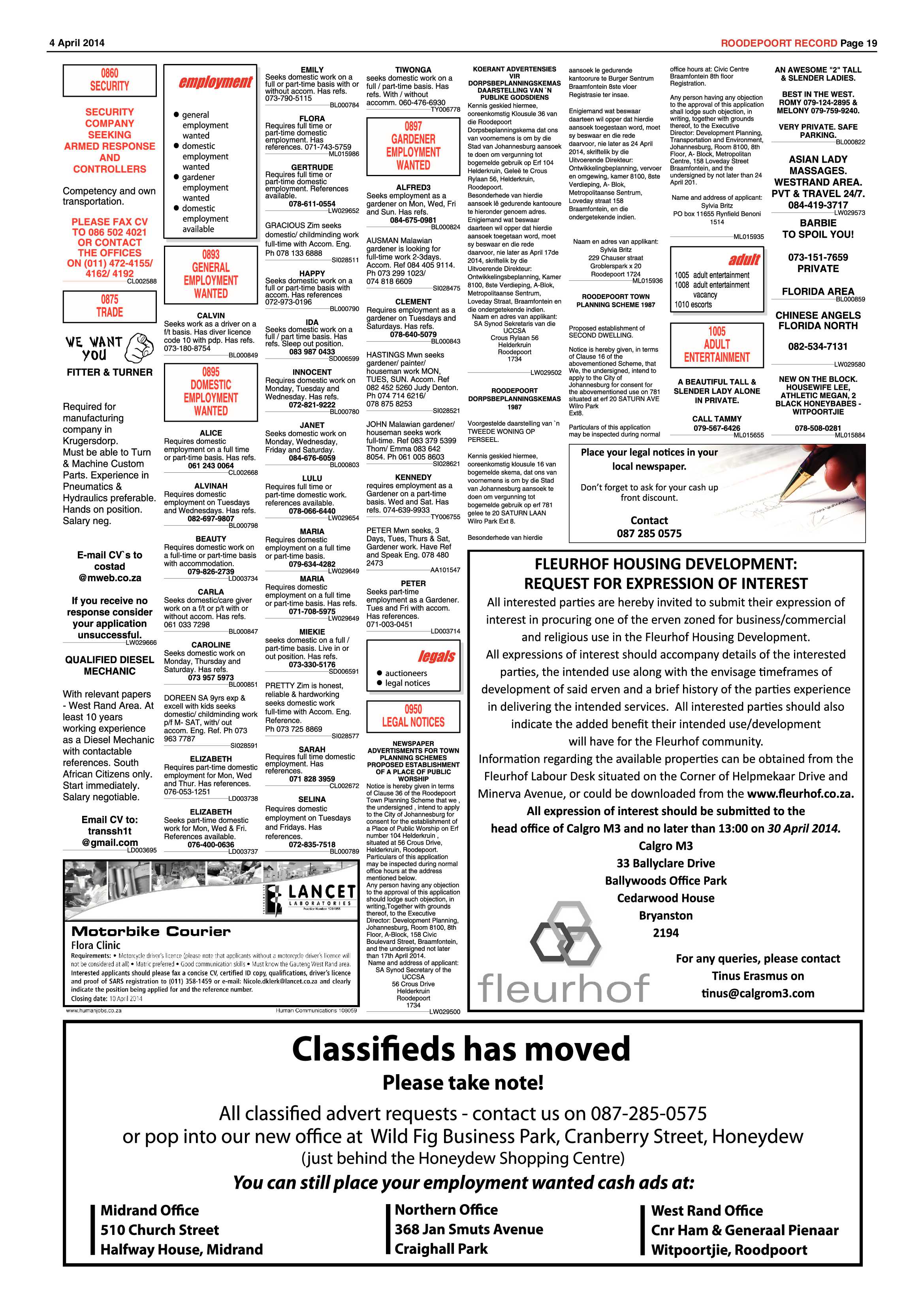 Roodepoort Record 4 April 2014 page 19