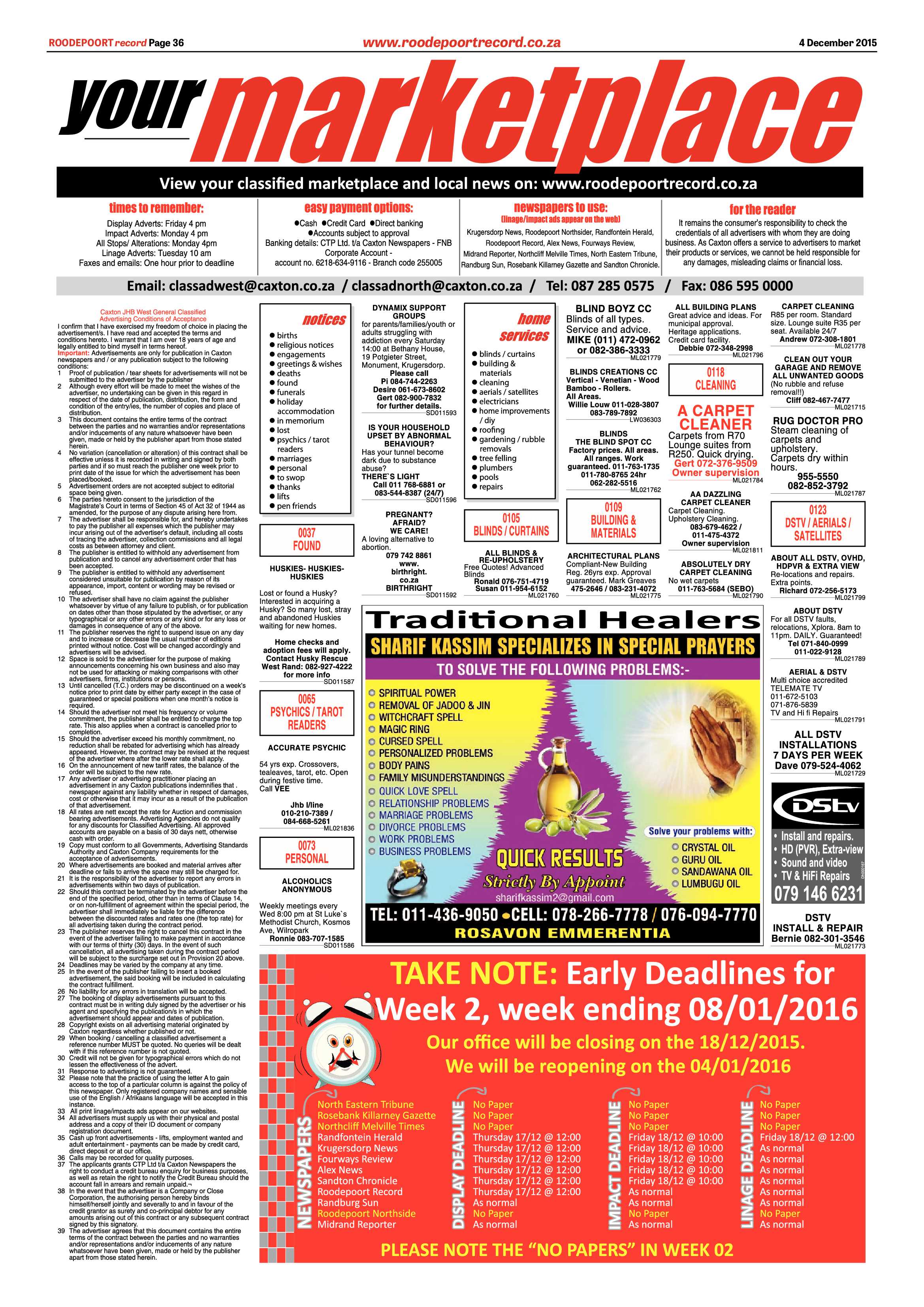 Roodepoort Record 4 December 2015 page 36