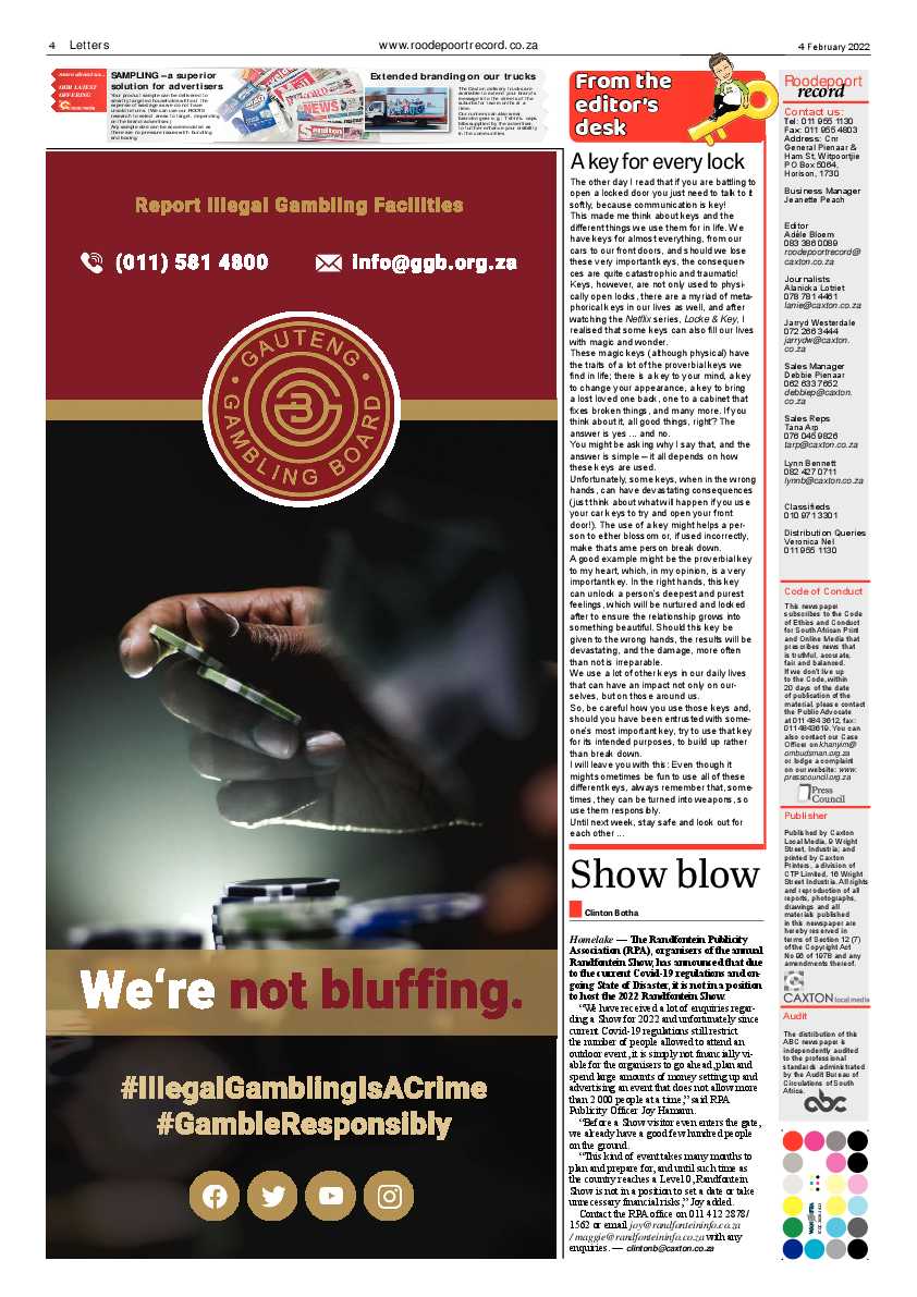 Roodepoort Record 4 February 2022 page 4