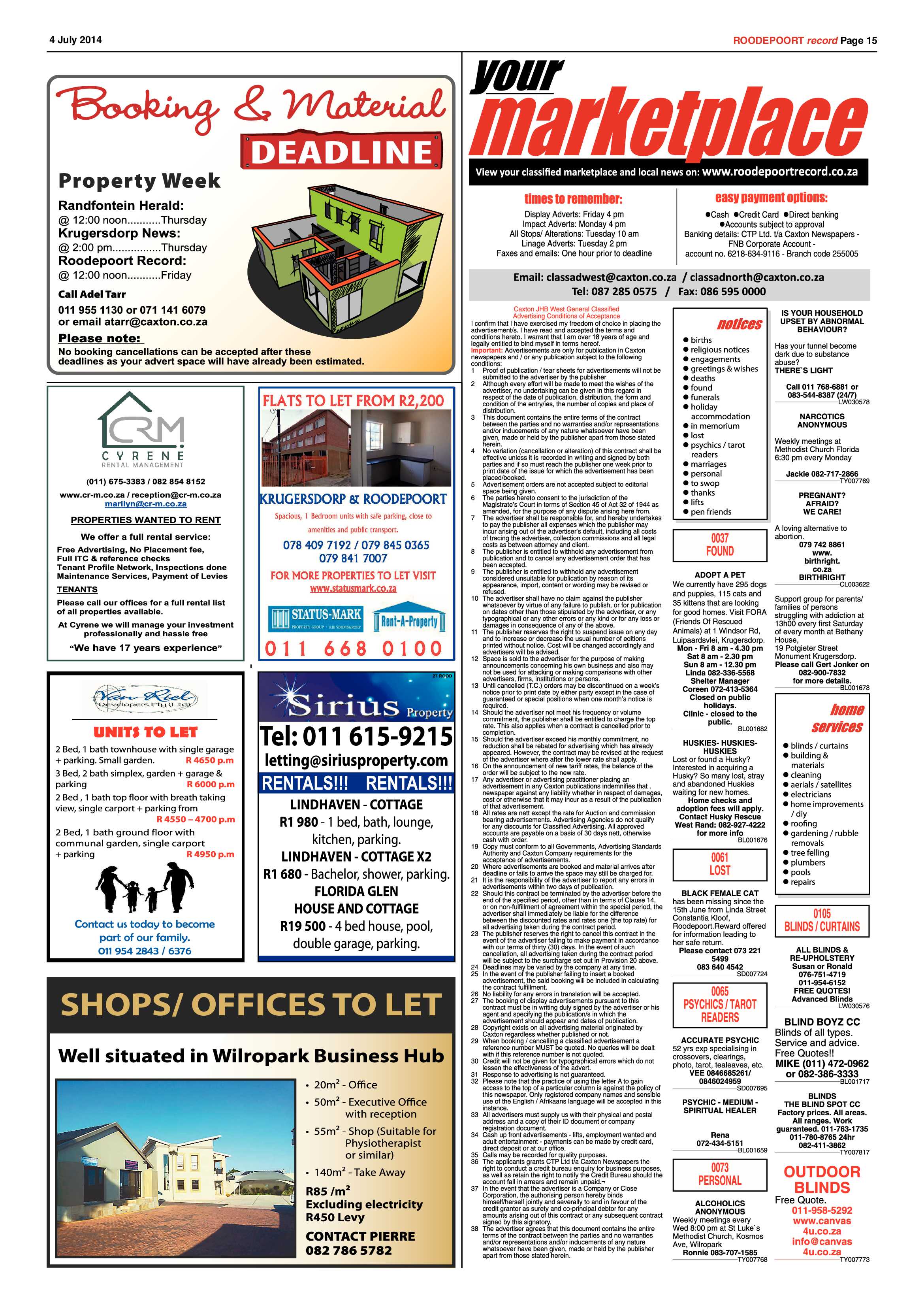 Roodepoort Record 4 July 2014 page 15