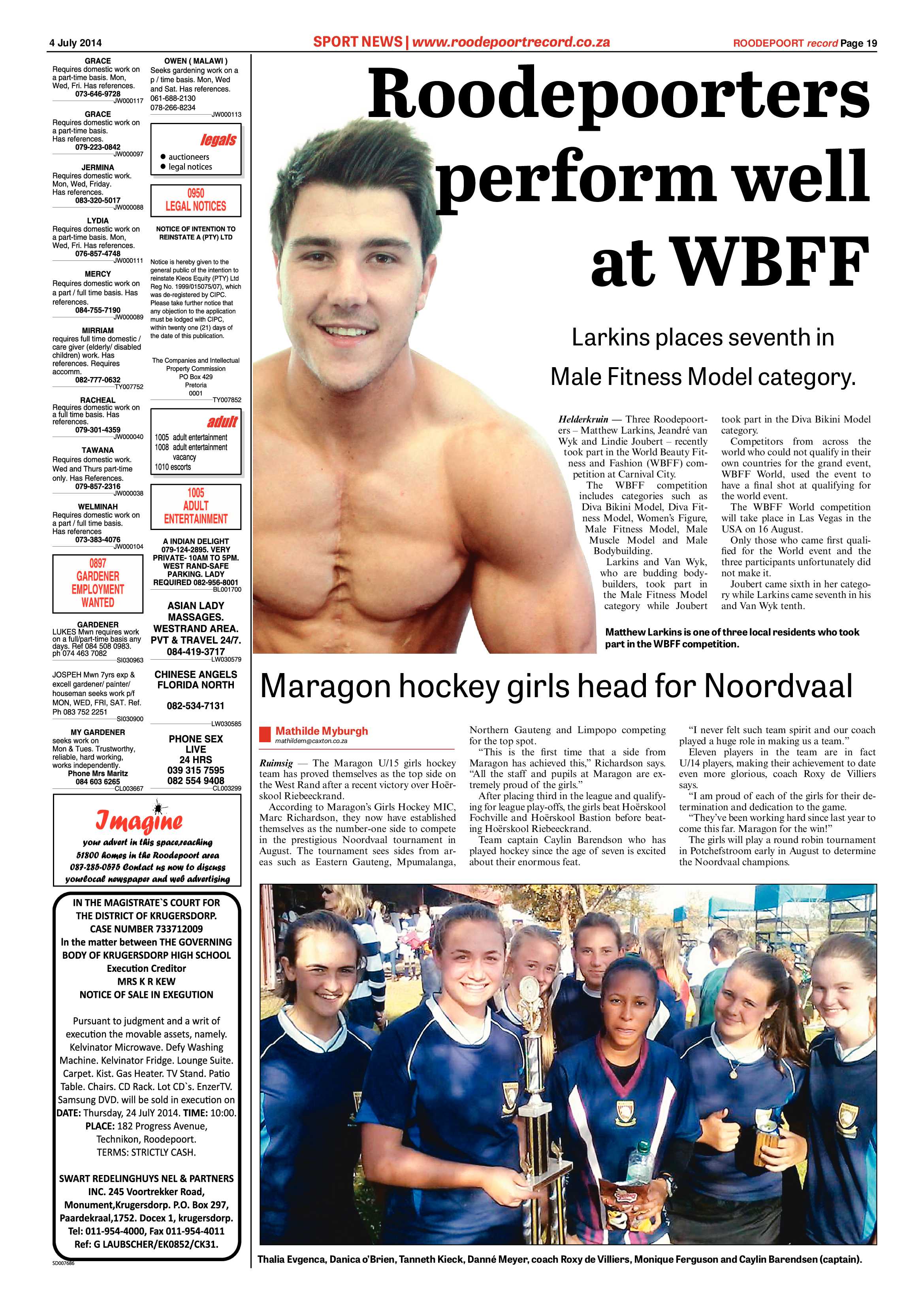 Roodepoort Record 4 July 2014 page 19