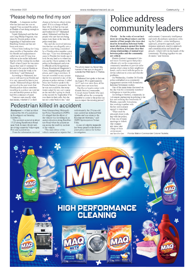 Roodepoort Record 4 November 2022 page 5