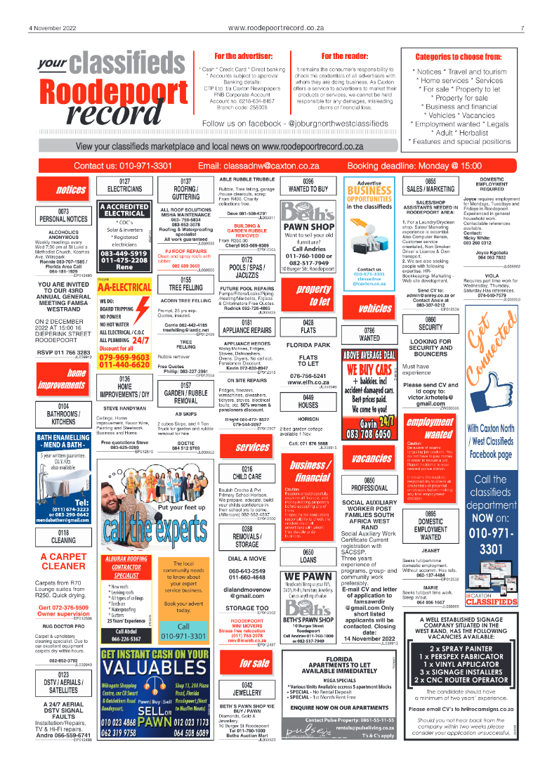 Roodepoort Record 4 November 2022 page 7