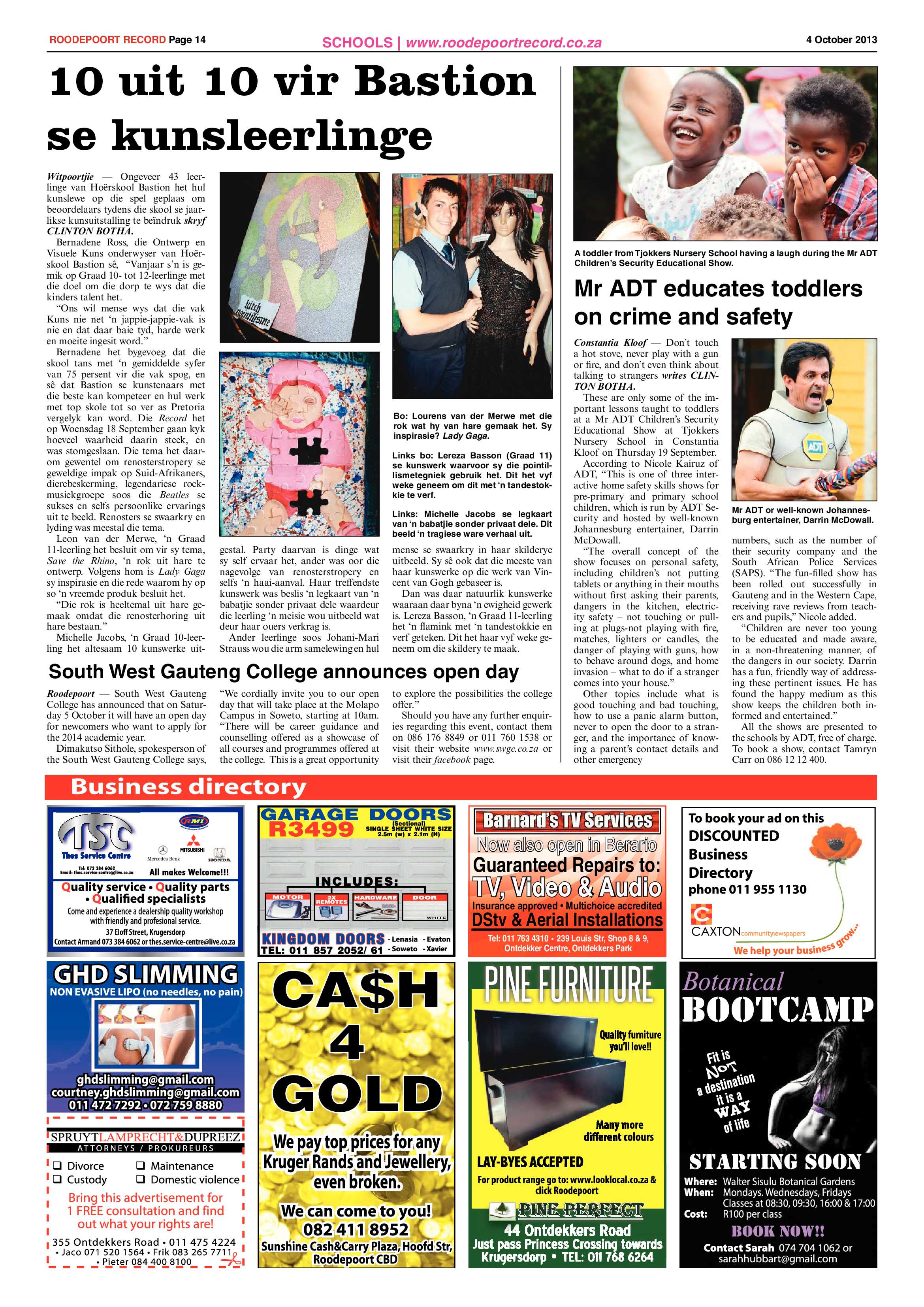 Roodepoort Record 4 October 2013 page 14