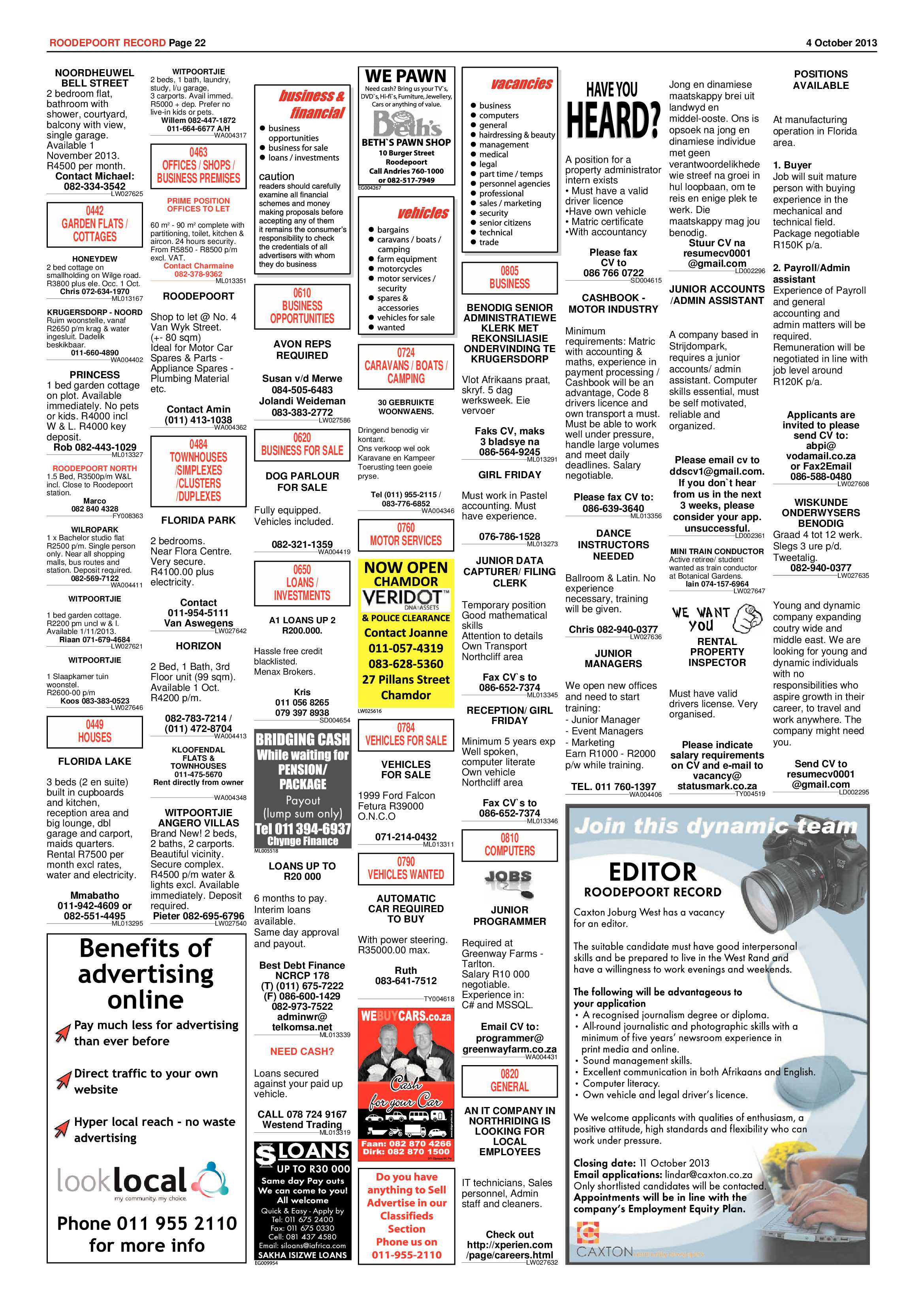 Roodepoort Record 4 October 2013 page 22